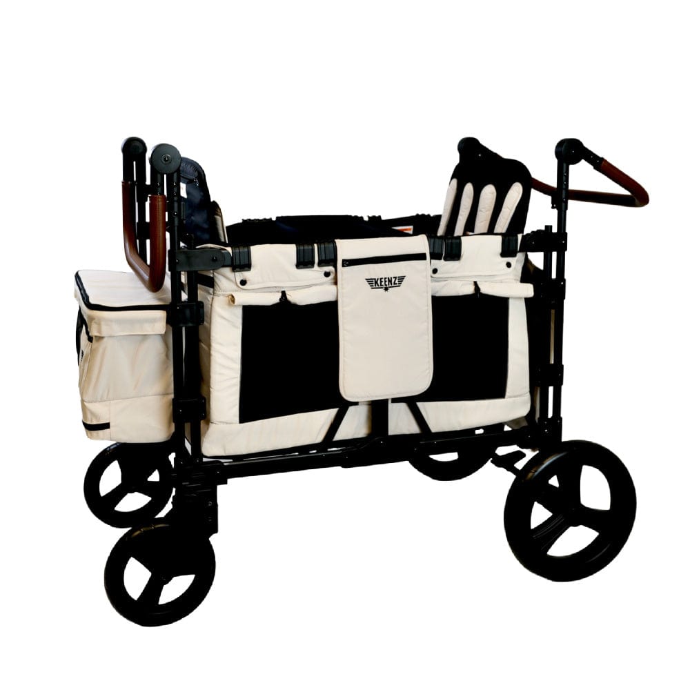 Keenz XC+2.0 Stroller Wagon for 4 Passengers - All-Terrain 4-in-1 Push Wagon with Canopy & Storage - Perfect for Family Outings, Beach Trips, and Park Adventures