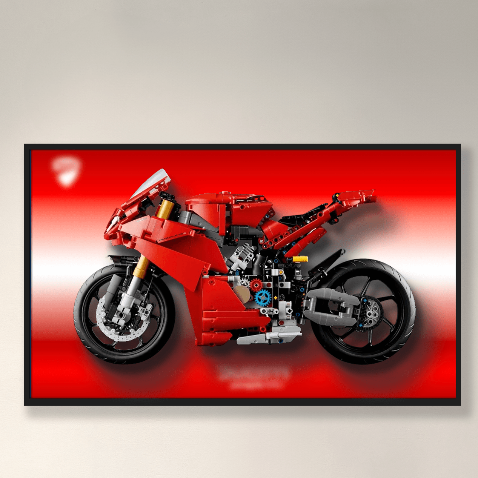 LEGO Ducati Panigale V4 S 42202 Wall Display Frame - Showcase & Protect Your LEGO Motorcycle Model - Perfect for Home, Office Decor & LEGO Enthusiasts Collection
