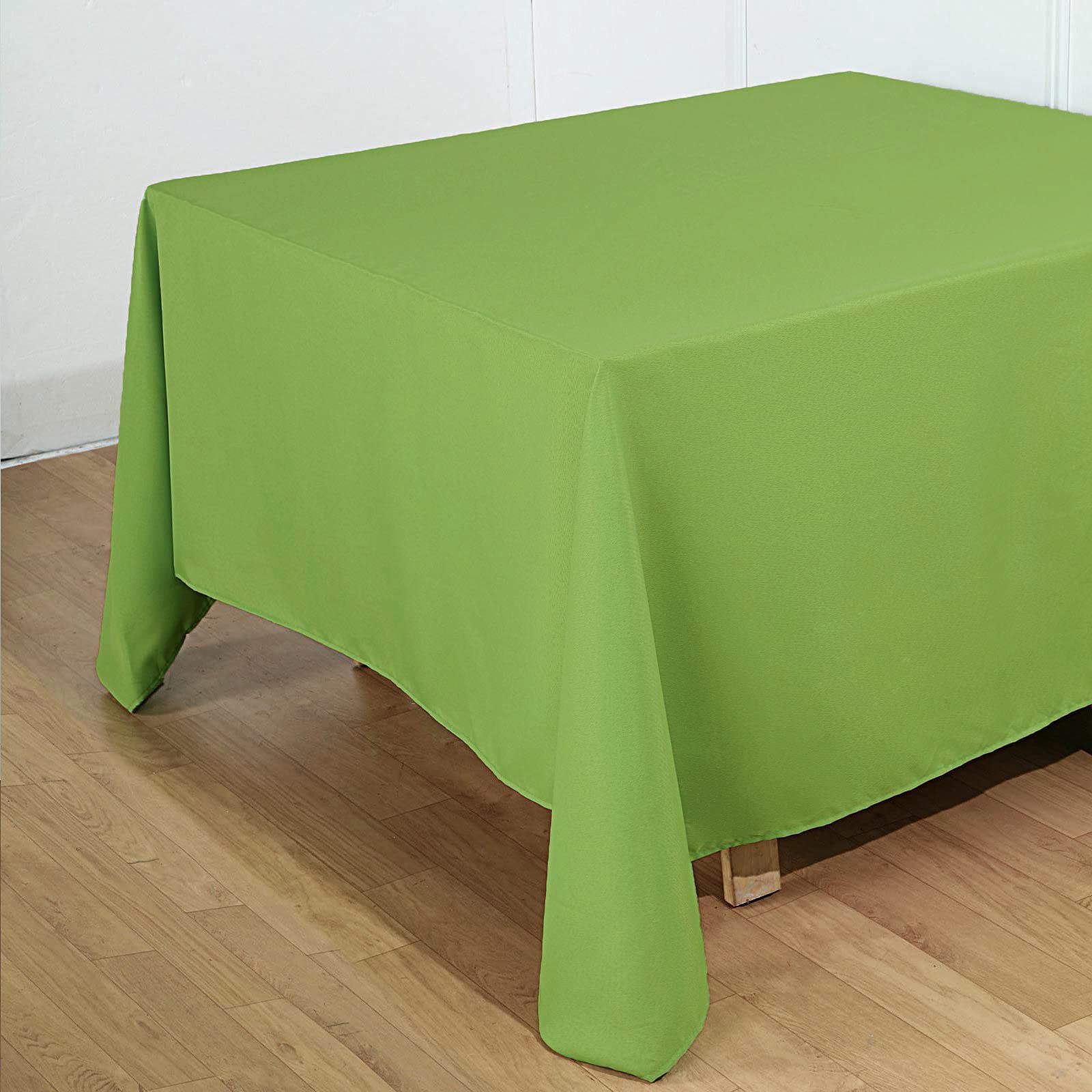 90 x 90 Inch Square Tablecloth - Washable Polyester Table Cover in Apple Green for Square or Round Tables - Perfect for Buffet Tables, Parties, Holiday Dinners, Weddings & Home Decor