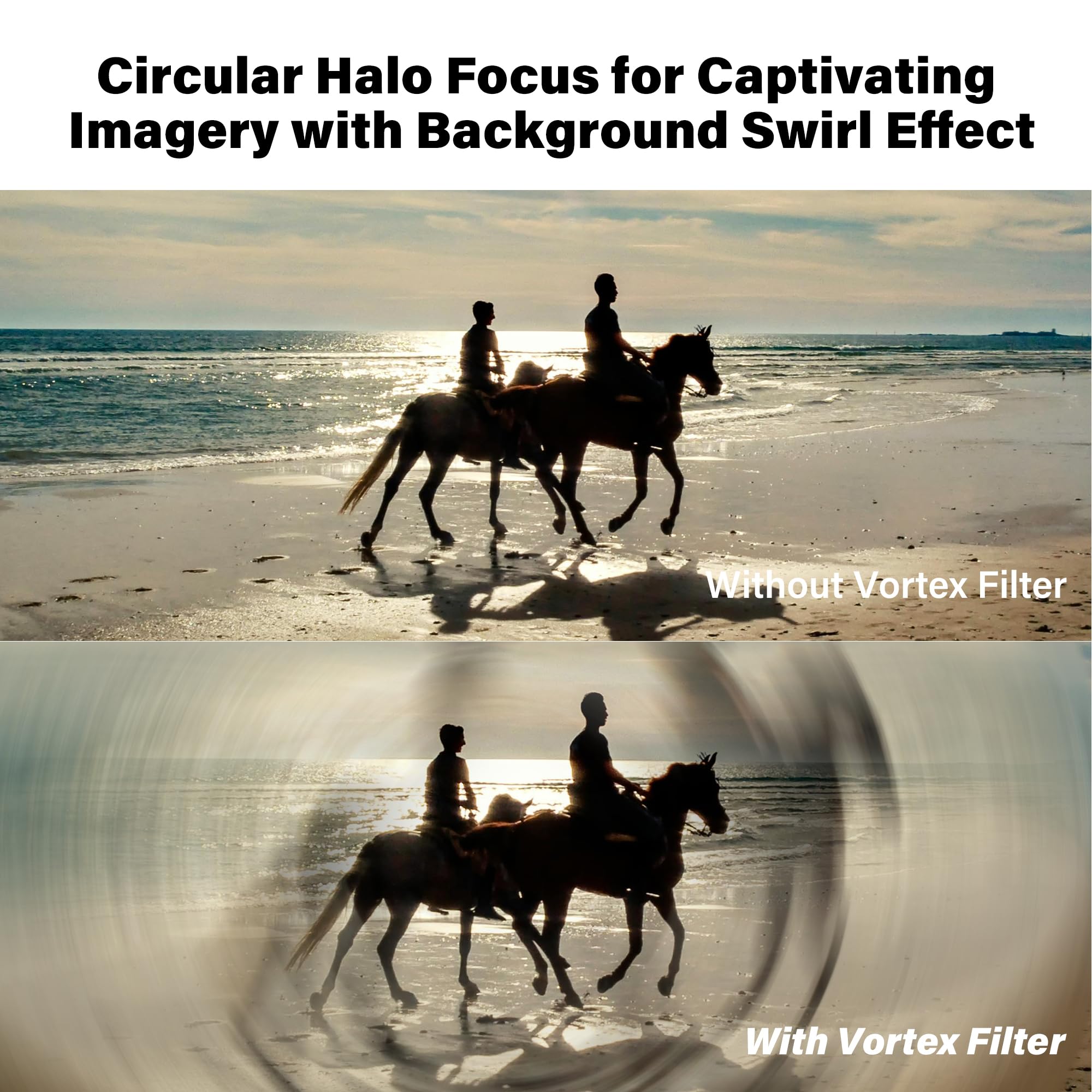 82mm Whirlpool Camera Lens Filter - Create Stunning Vortex, Spiral Halo & Tunnel Vision Effects | Perfect for Creative Photography, Music Videos & Special Effects Shots