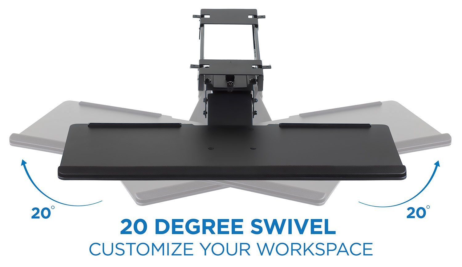 Mount-It! Ergonomic Under Desk Keyboard Tray with Mouse Platform & Gel Wrist Rest - Black | Perfect for Home Office, Gaming Setup & Workspace Organization