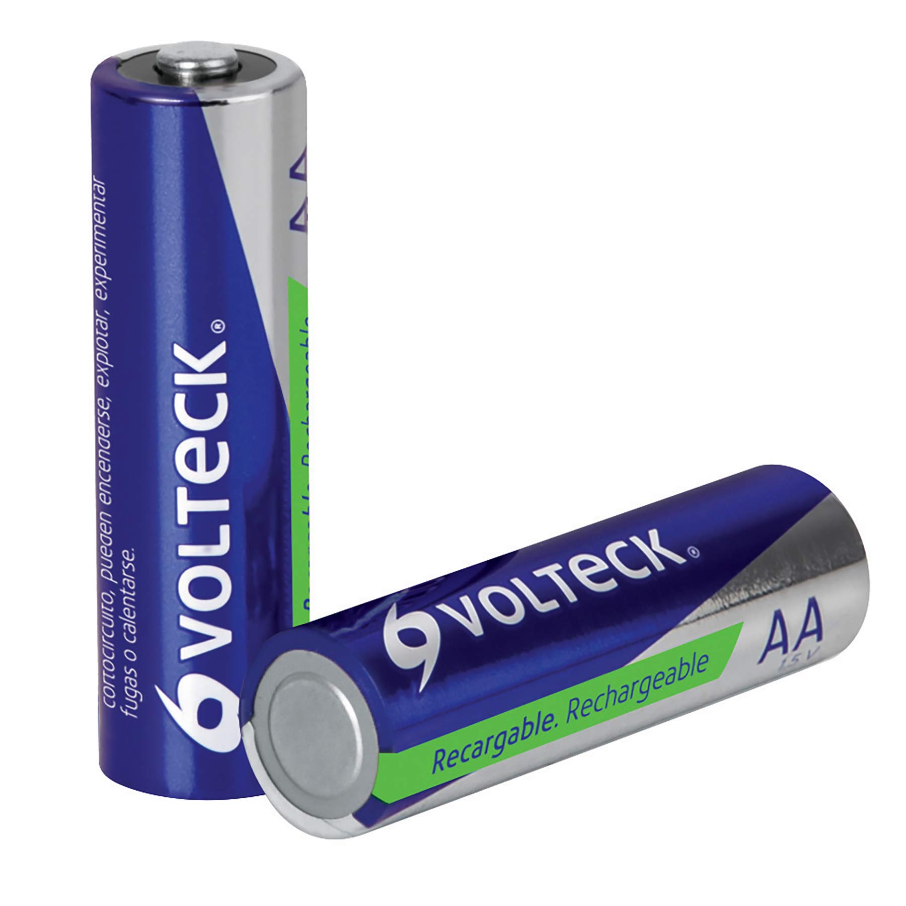High-Capacity Rechargeable AA Batteries 2500mAh - 2 Pack for Cameras, Flashlights & Electronics - Long Lasting Power