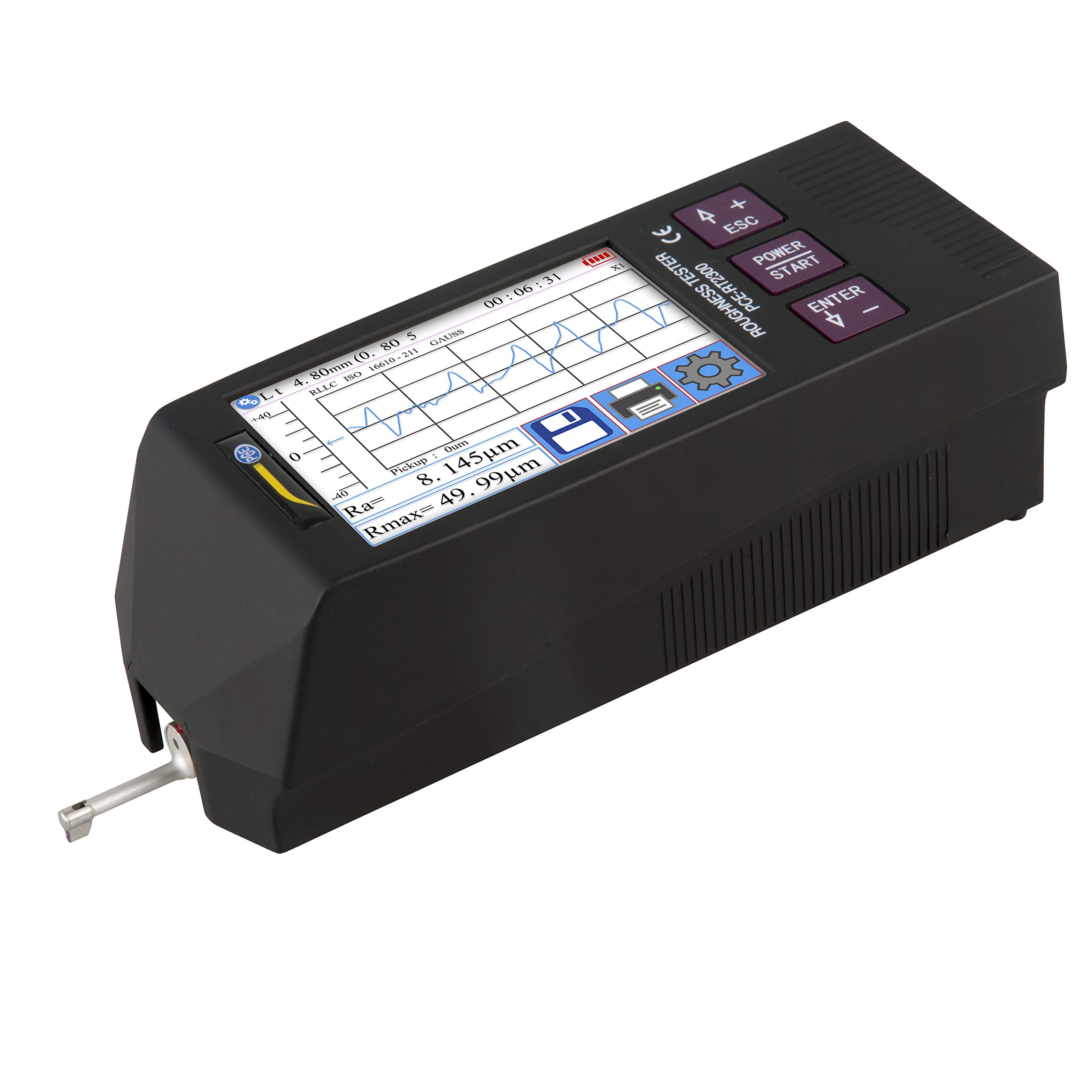 PCE-RT 2300 Digital Surface Roughness Tester | Portable Material Texture Analyzer | for Metal, Plastic & Wood Testing | Workshop & Quality Control Use