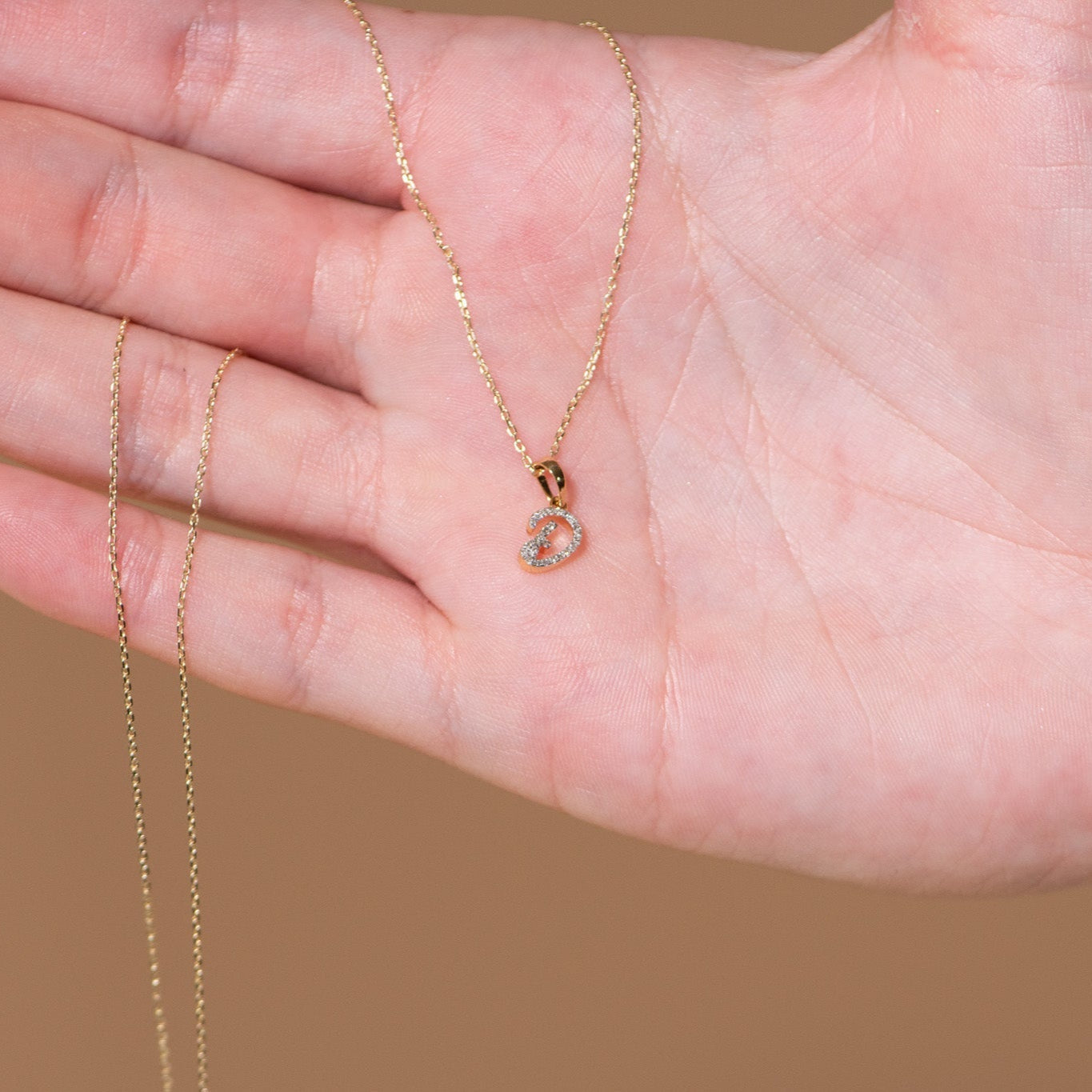 14K White Gold Cursive Diamond Initial Necklace - Personalized Monogram Pendant for Women, Elegant Gift for Mom, Wife, Anniversary, Birthday | Perfect for Everyday Wear, Date Nights & Special Occasions