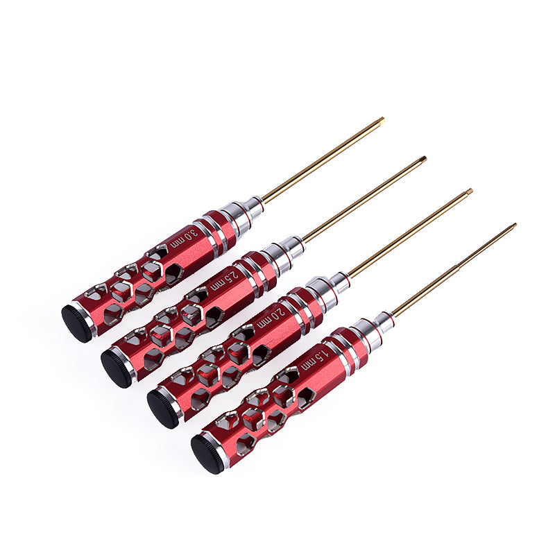 4-Piece Flathead & Phillips Screwdriver Set with Hex Nut Driver - Perfect for RC 1/10 Cars & 1/14 Trucks - Essential Tool Kit for RC Vehicle Maintenance and Repair