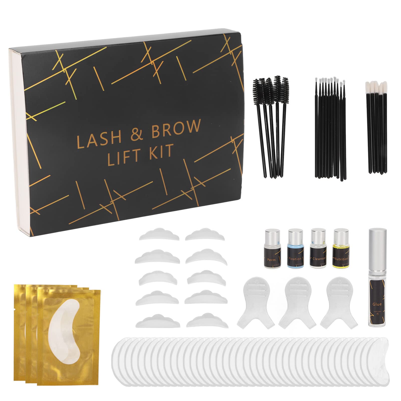 Professional Long-Lasting Eyelash Curling & Lifting Kit - Skin-Friendly Lash Perming Set for Salon & Home Use | Perfect for Bridal, Party & Special Occasion Makeup