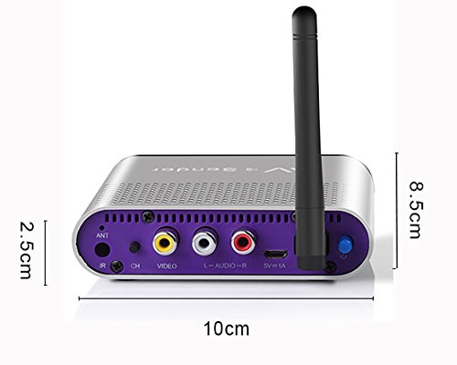 Wireless AV Transmitter and Receiver Kit - Measy AV530 HD Video Audio Transmitter & Receiver for TV, Monitor, Camera (300m/1000ft Range, RCA Extender, Silver) - Perfect for Home Theater, Surveillance Systems, and Presentations
