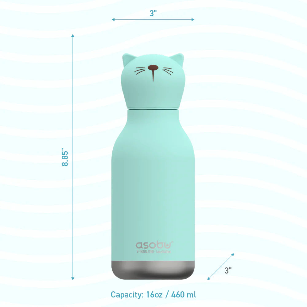 Cat Bestie Bottle - Leak-Proof Water Bottle for Cats with Non-Slip Base | Perfect for Travel, Hiking & Outdoor Adventures with Your Feline Friend