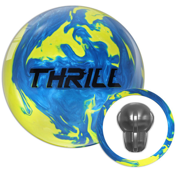 Motiv Max Thrill Pearl Bowling Ball - Blue & Yellow | High Performance for Strikes & Spares | Perfect for League Play & Tournaments