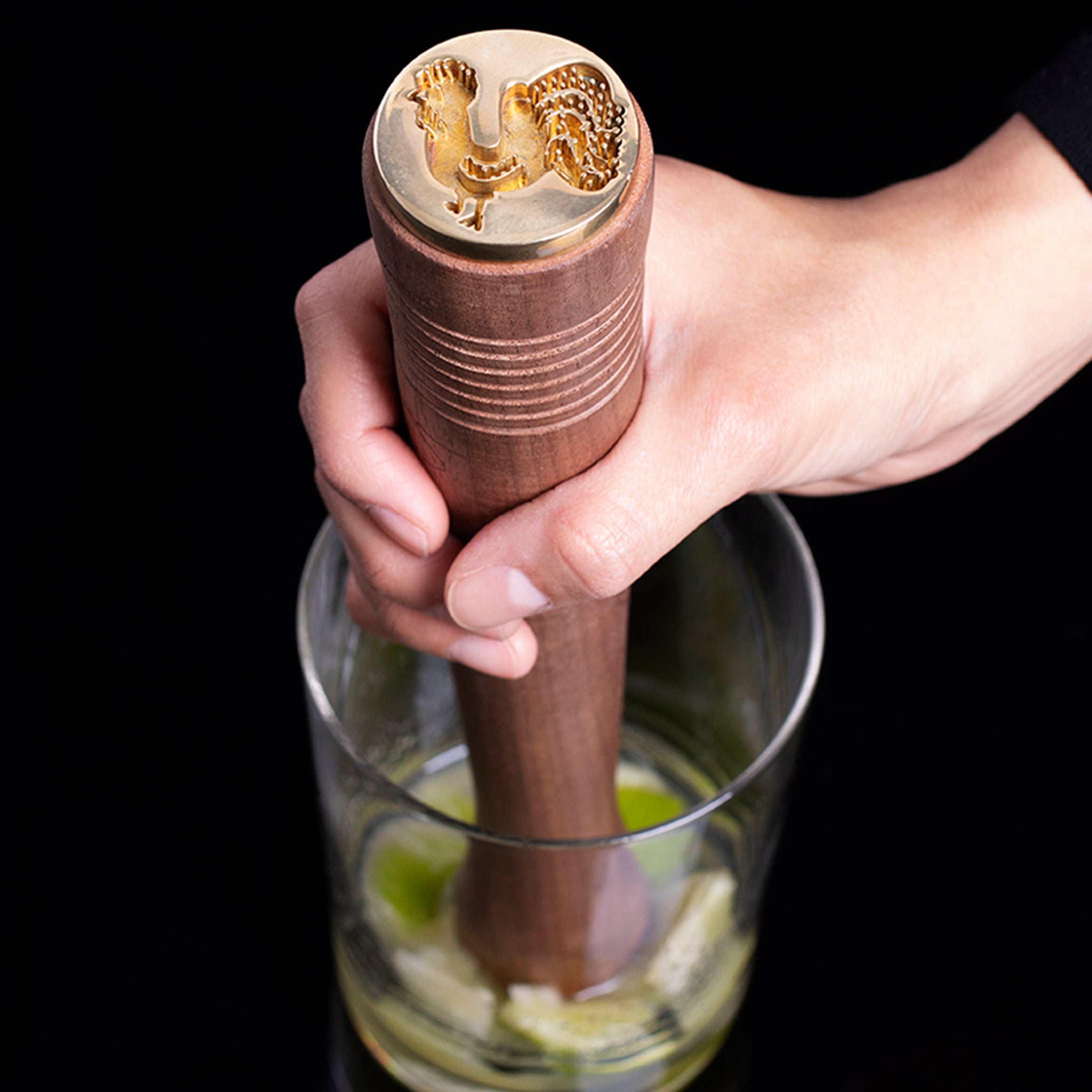 Premium GAZ REGAN Walnut Cocktail Muddler - Bar Tool for Mixing Mojitos, Old Fashioned & Craft Cocktails - Perfect for Home Bars & Professional Bartenders
