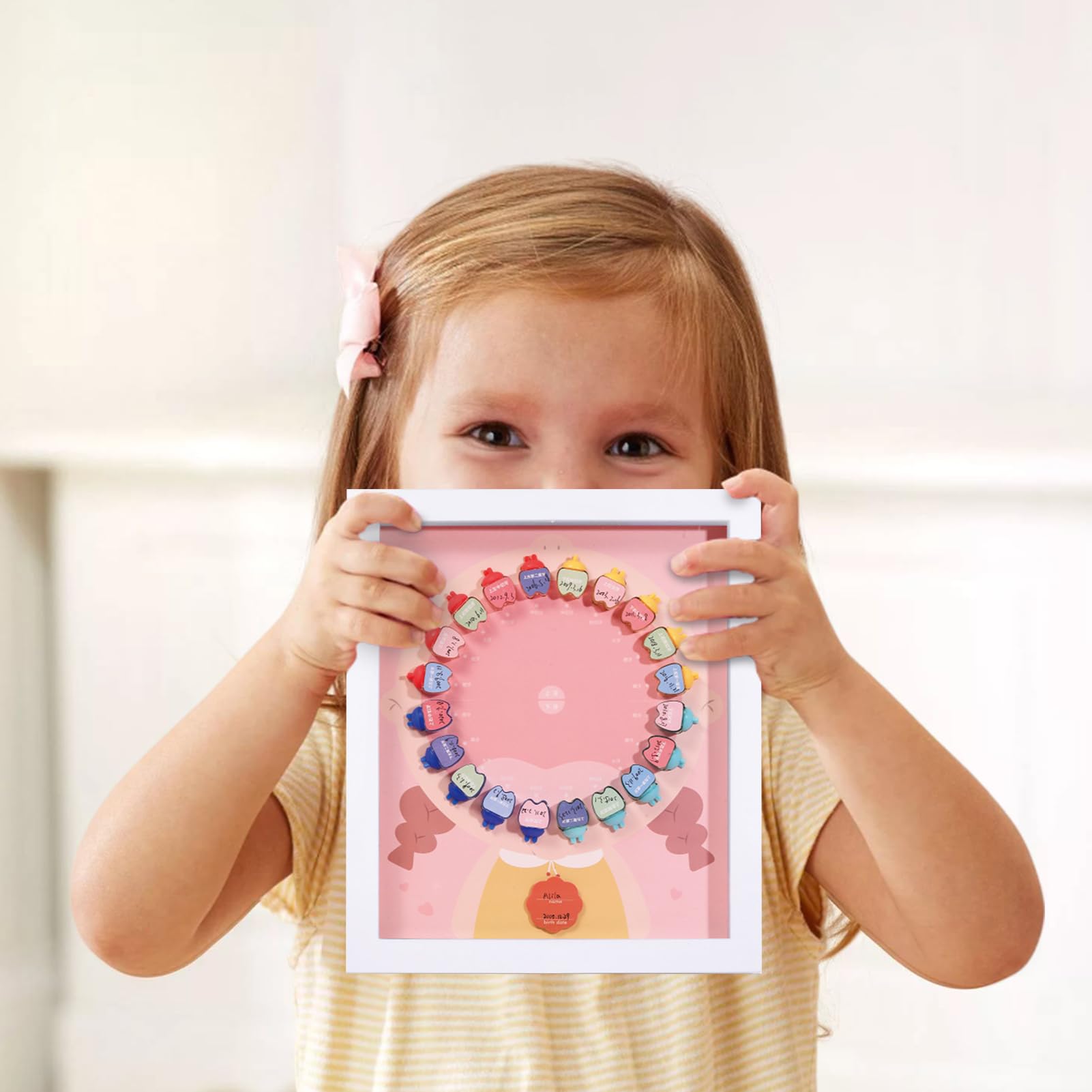 Girls' Tooth Keepsake Box - Crystal Clear Tooth Fairy Display Case for Baby & Toddler Teeth | Perfect First Tooth Celebration Gift for Kids (Great for Birthday, Christmas & Milestone Memories)