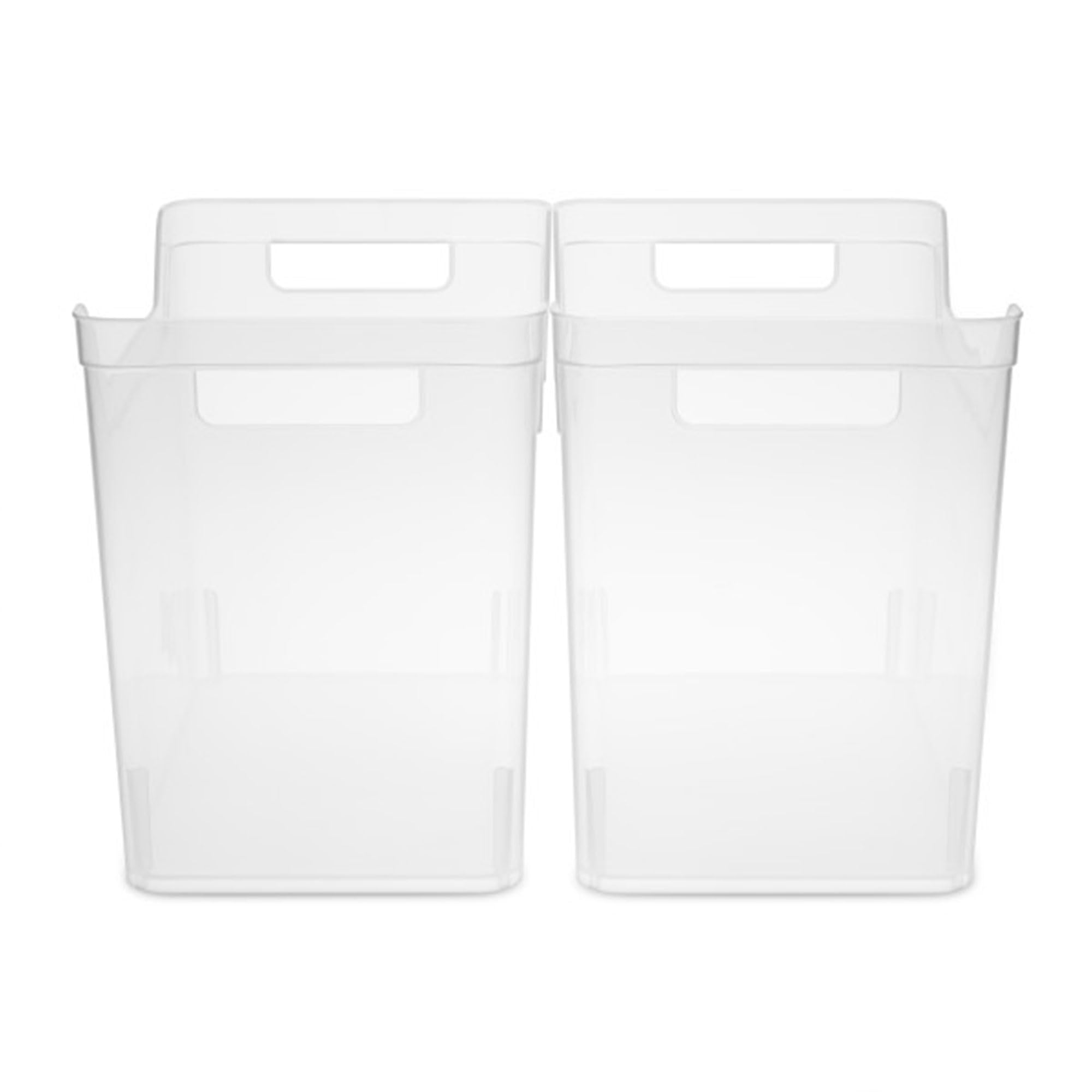 Sterilite Medium Shelf Bin Plastic Storage Container - 18 Pack Clear Organizing Bins with Handles for Home, Kitchen, Office | Perfect for Pantry Organization, Closet Storage & Toy Baskets