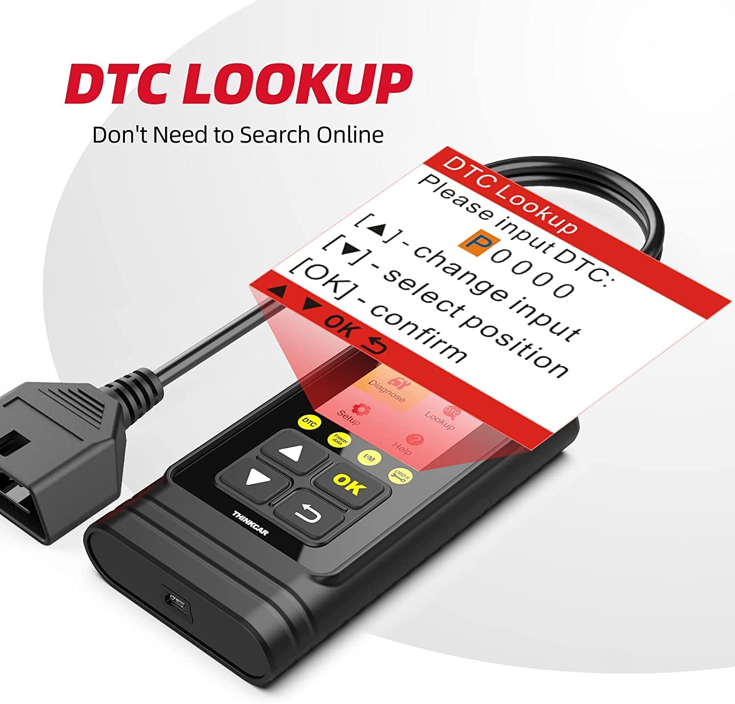 THINKOBD 100 OBD2 Scanner - Professional Car Diagnostic Tool with Full OBD2 Functions, Check Engine Light Code Reader - Perfect for DIY Mechanics & Auto Repair Shops (Car Maintenance, Engine Diagnostics, Vehicle Troubleshooting)