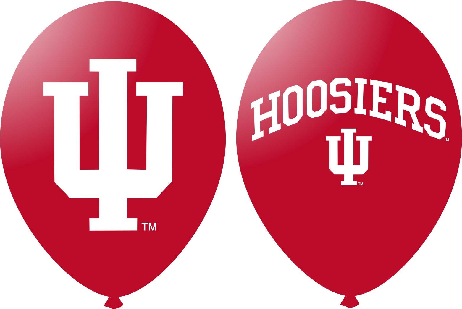 Indiana Hoosiers 10-Pack 11-Inch Official Licensed Helium Latex Balloons - College Football Team Party Decorations, Game Day Celebration Supplies, Tailgating & Homecoming Decor