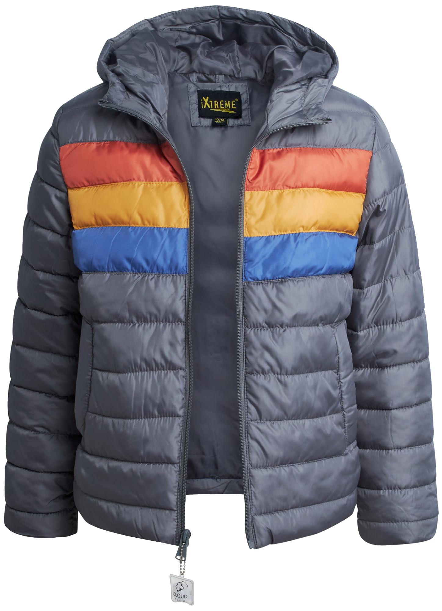 iXtreme Boys' Puffer Jacket - Warm Full Zip Bomber Jacket for Kids & Teens (Ages 4-18) - Lightweight Winter Coat for School, Outdoor Play & Cold Weather Activities