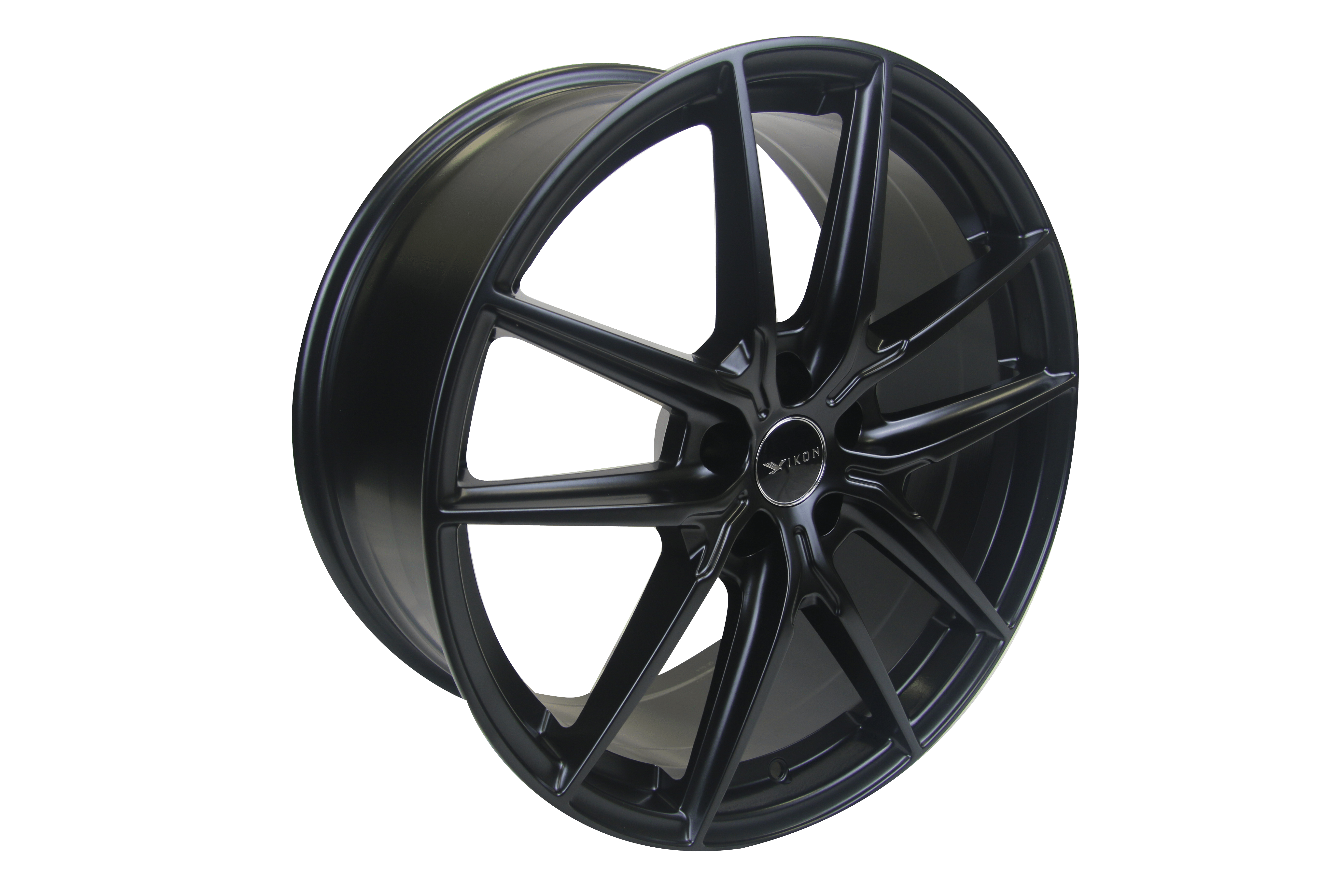 IKON Alloy Wheel IK114 19x8.5 5x114.3 72.6mm Hub Bore Gloss Black/Hyper Black - Premium 19 Inch Rims for Honda Civic, Accord, Toyota Camry & More - Perfect for Street Performance & Custom Car Upgrades