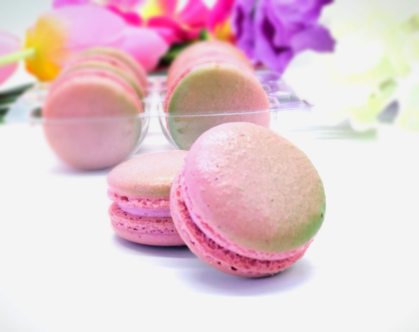 12 Pack Gluten Free French Macarons | Tropical Flavor Assortment | Perfect for Parties, Gifts & Dessert Tables