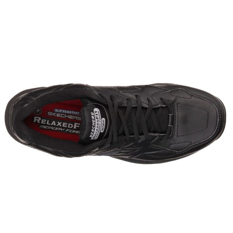 Skechers Felton Albie Women's Slip Resistant Work Shoes - Black (Style #76555) | Comfortable & Durable Non-Slip Shoes for Nurses, Waitresses & Healthcare Workers