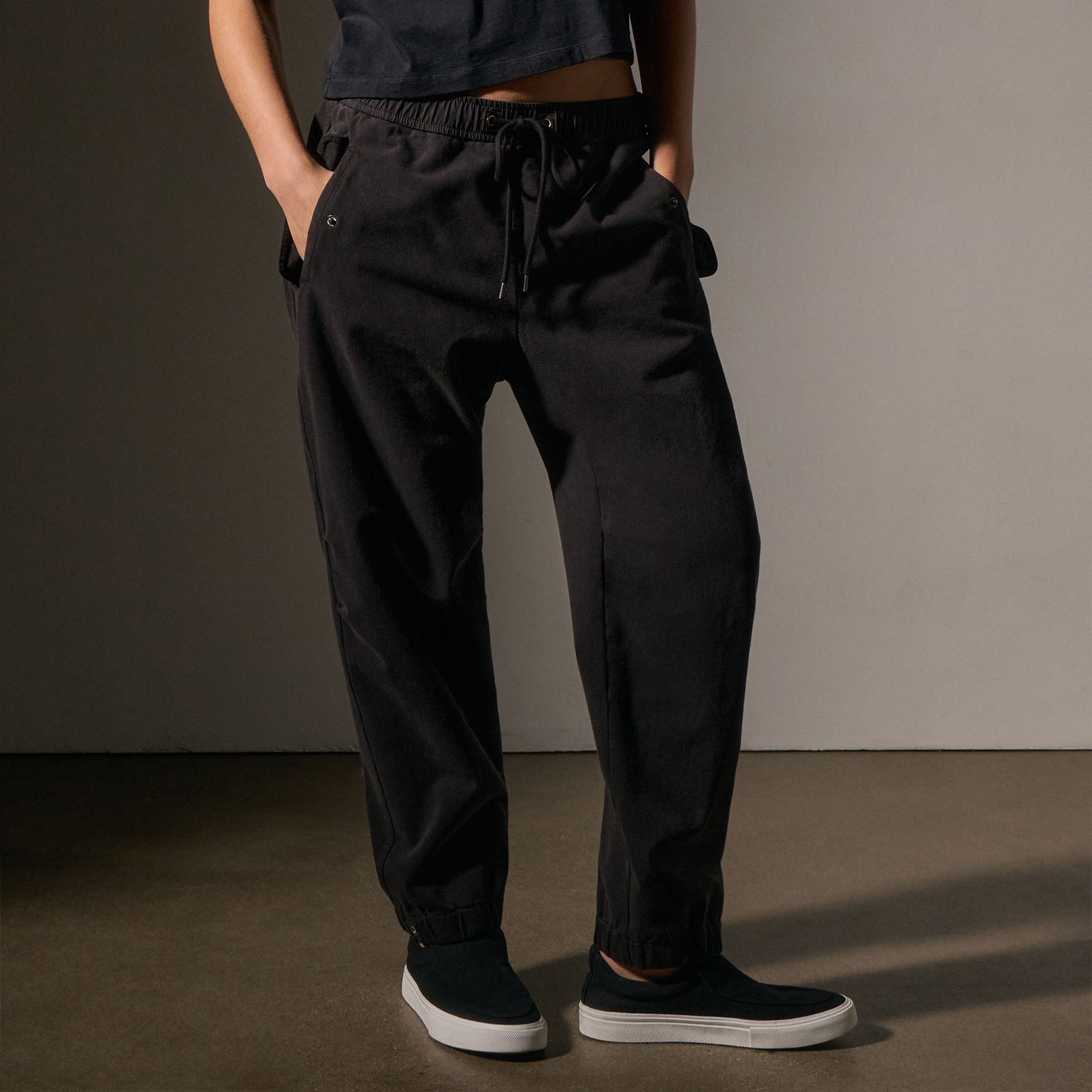 Premium Cotton Terry Flight Pants for Men - Soft & Comfortable Lounge Pants - Black - Perfect for Travel, Yoga & Relaxation at Home