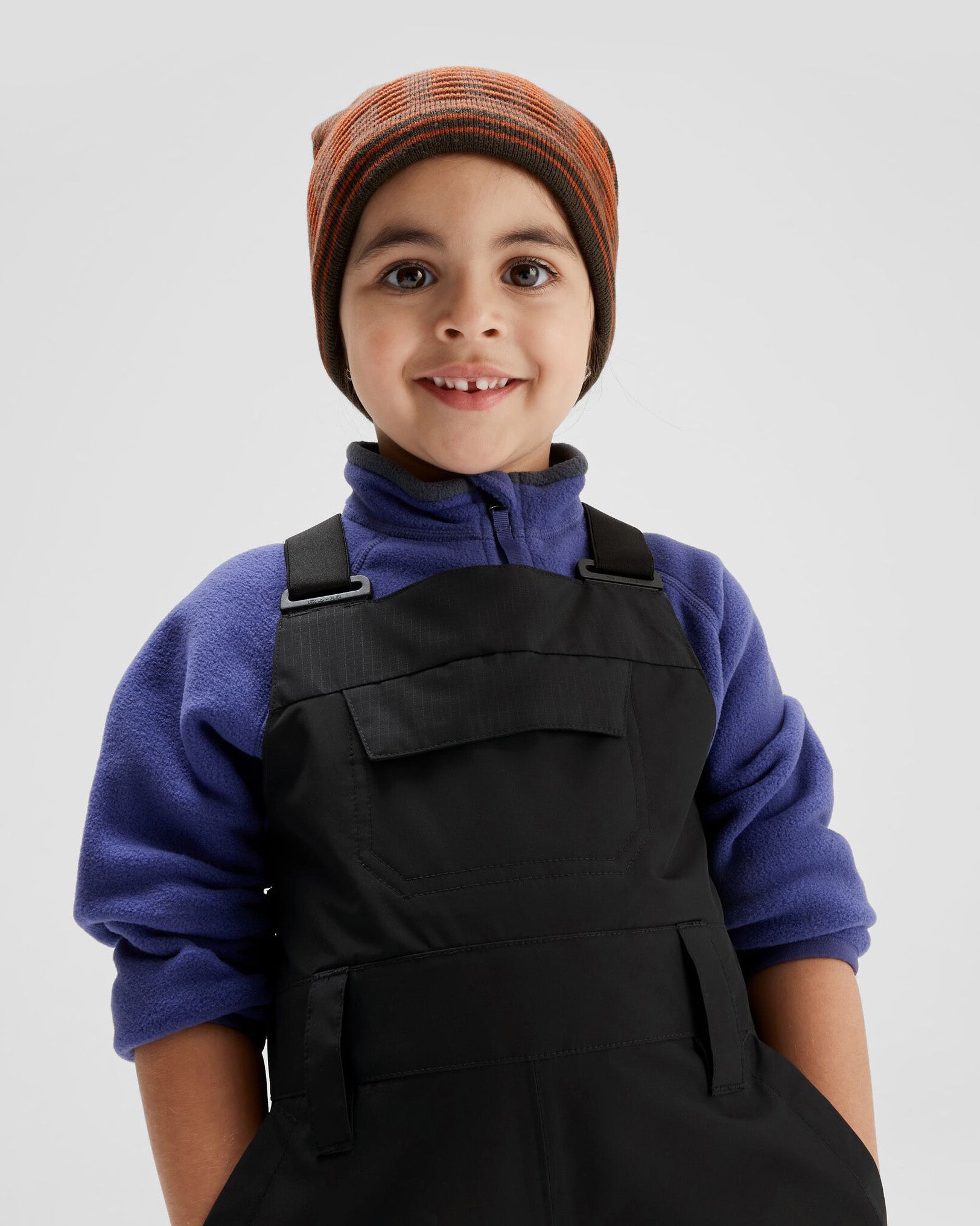 Kids' Poma Beanie - Dark Moss/Red Earth - Warm Winter Hat for Boys & Girls - Perfect for Snow Play, Skiing & Outdoor Activities