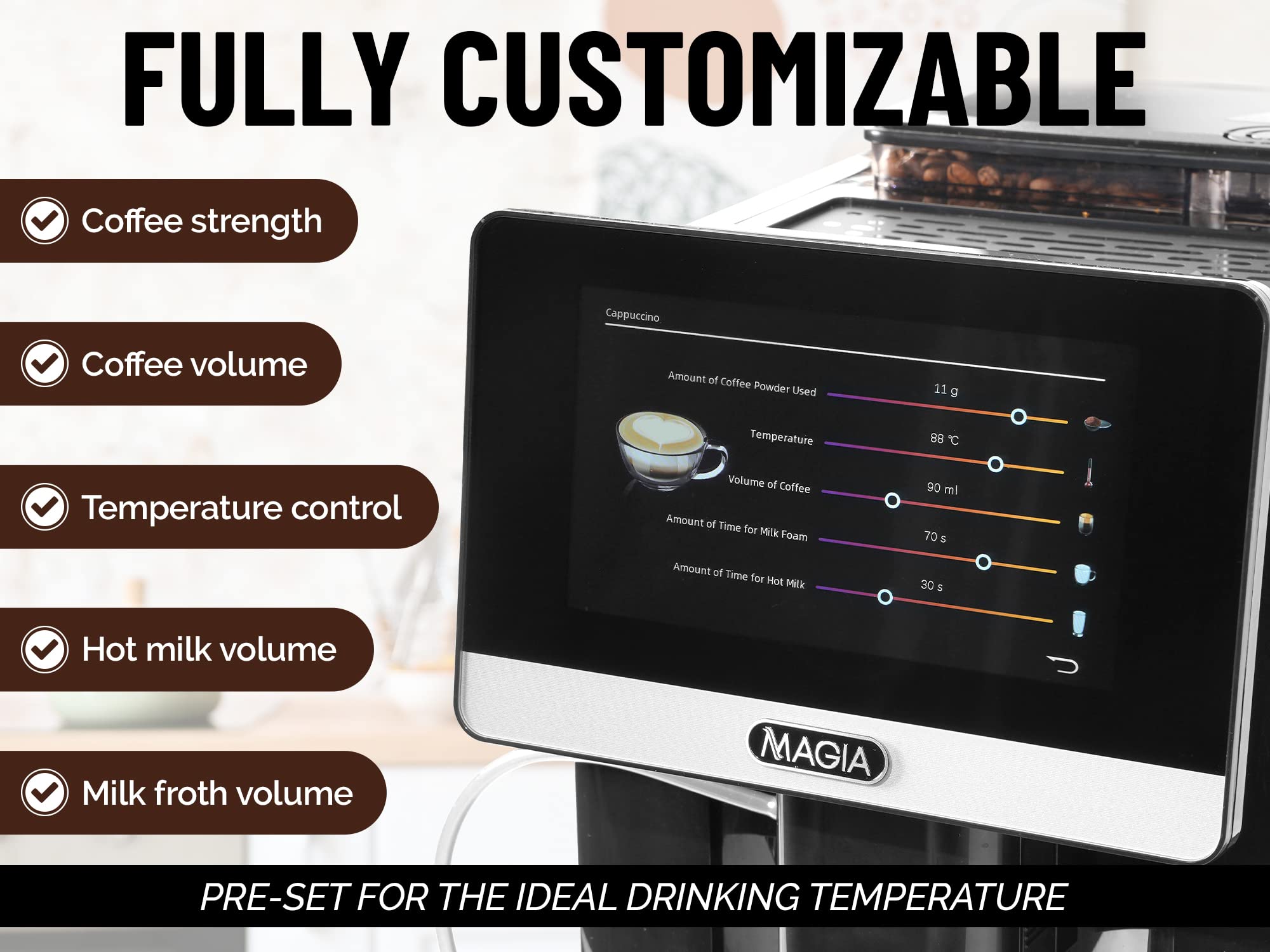 Zulay Magia Super Automatic Coffee Espresso Machine with Built-in Grinder - 7