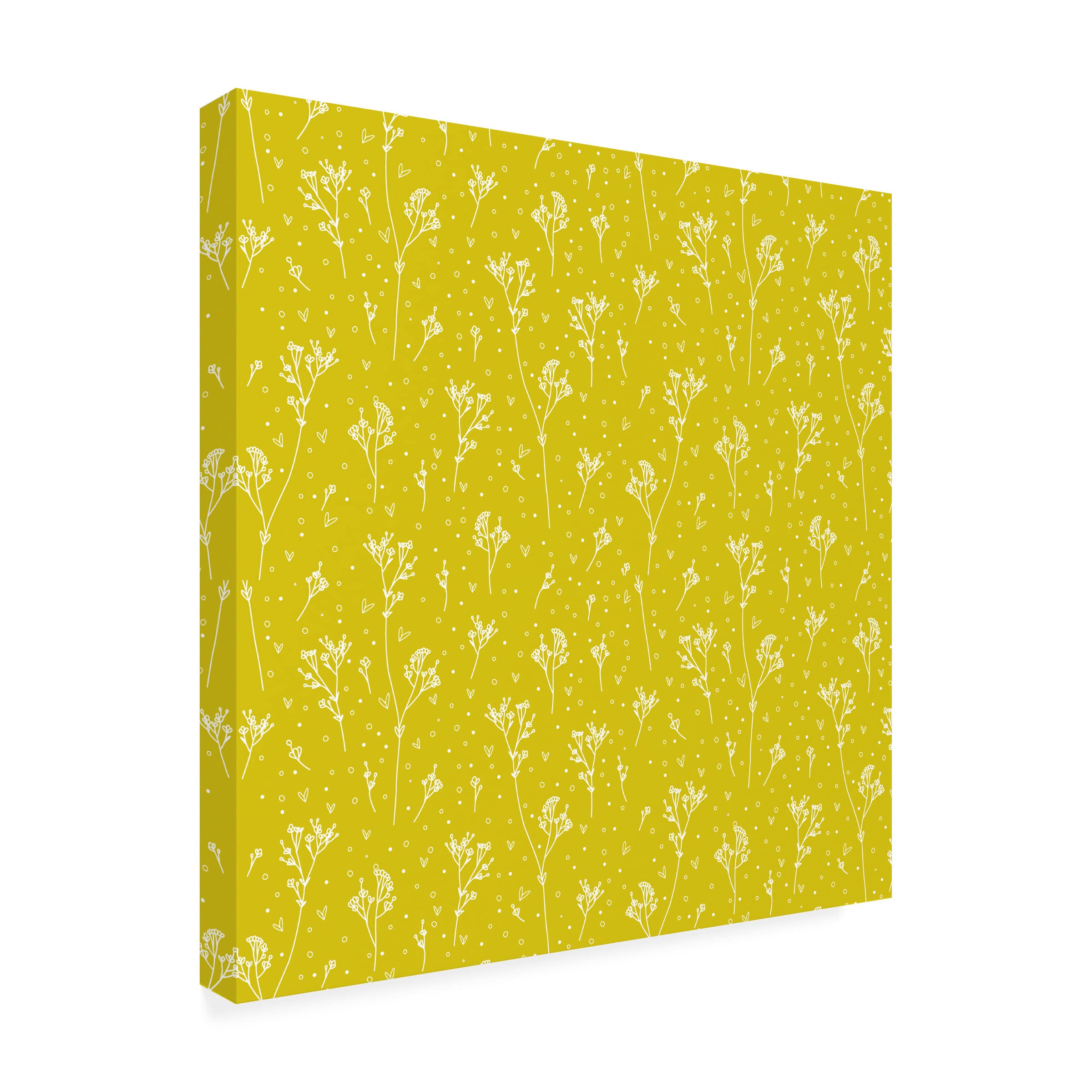 Deborah Knudson 'Dainty Mustard Seeds' Canvas Wall Art Print - Modern Home Decor for Living Room, Bedroom & Office - Trademark Fine Art Collection