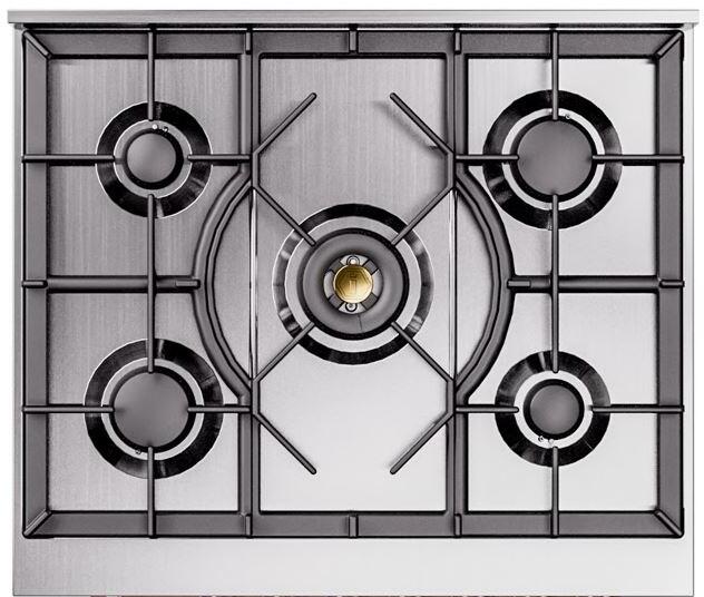 ILVE Nostalgie II 30 Inch Dual Fuel Range - White with Chrome Trim (UP30NMPWHCLP) - Professional Gas Stove for Home Kitchen & Restaurant Cooking