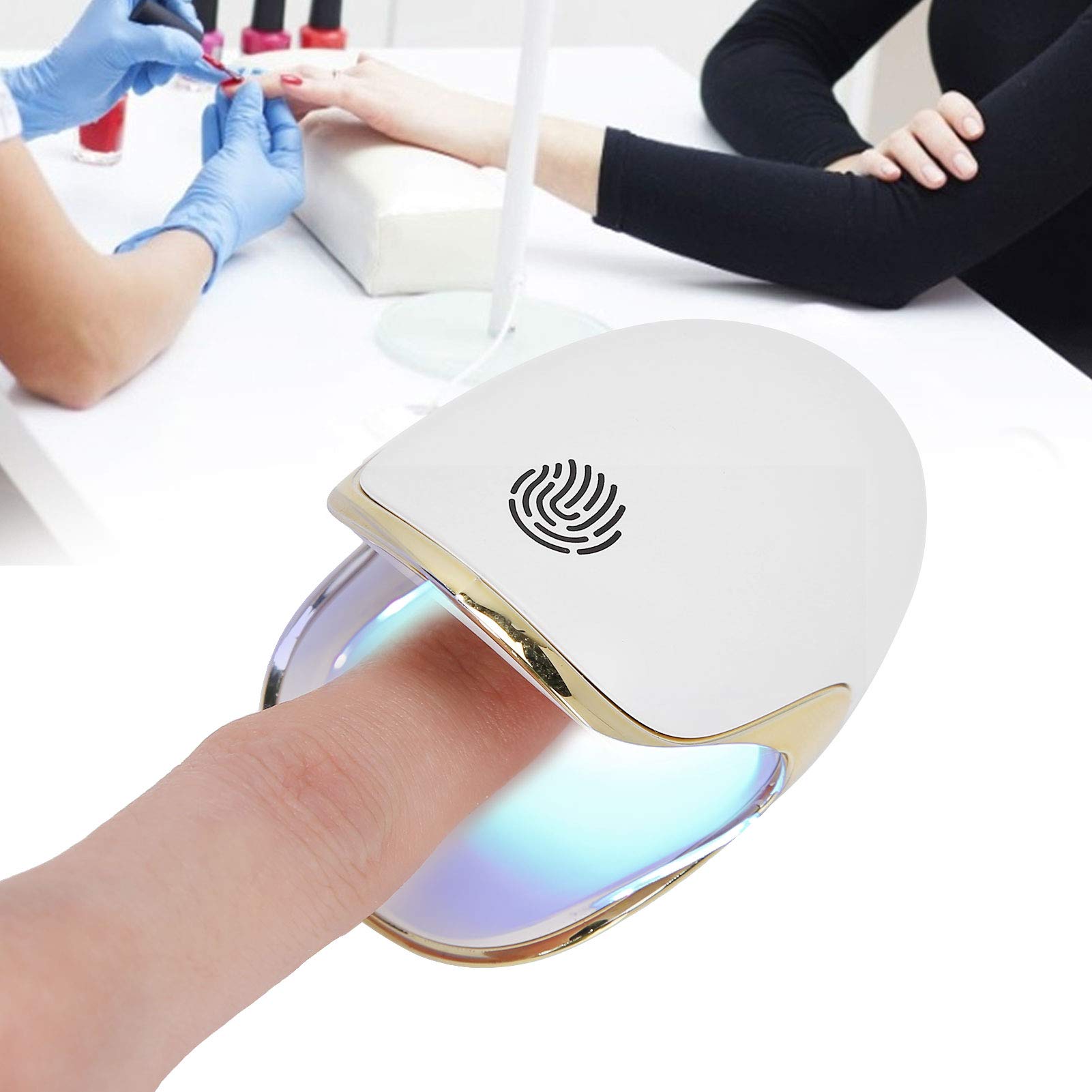 Mini UV Gel Nail Lamp - 12W Portable LED Nail Dryer Light for Single Finger Gel Polish | Fast Curing at Home, Salon & Travel | Perfect for DIY Manicures & Professional Nail Art