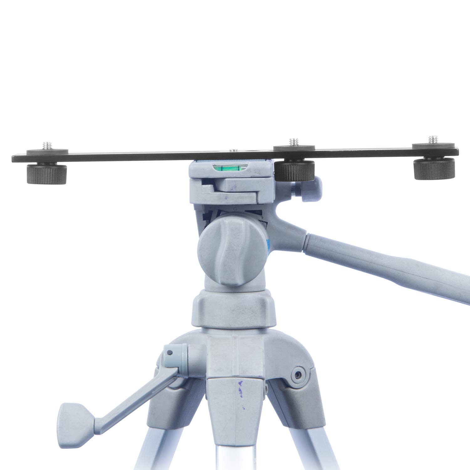 iBOLT 10 Inch Professional Tripod Camera Slider Bar with 3 Screw Attachments - Compatible with DSLR, GoPro, Smartphones & Tablets - Perfect for Vlogging, Filmmaking & Photography - Includes Phone/Tablet Holder for Multi-Device Use - Ideal for Adding Microphones, LED Lights & Camera Accessories