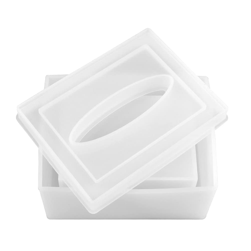 VICASKY DIY Silicone Tissue Box Mold - Reusable Craft Molds for Tissue Holder & Storage Box - Perfect for Home Decor, Bathroom Organization & Handmade Gift Making