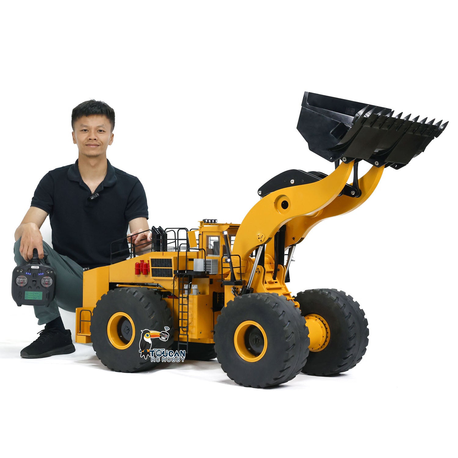 1/14 Scale TOUCAN L2350 RC Hydraulic Loader - Heavy Duty RTR Radio Control Construction Vehicle with ESC, Servo Motor & Smoking Unit - Perfect for Construction Site Play, RC Hobbyists & Collectors
