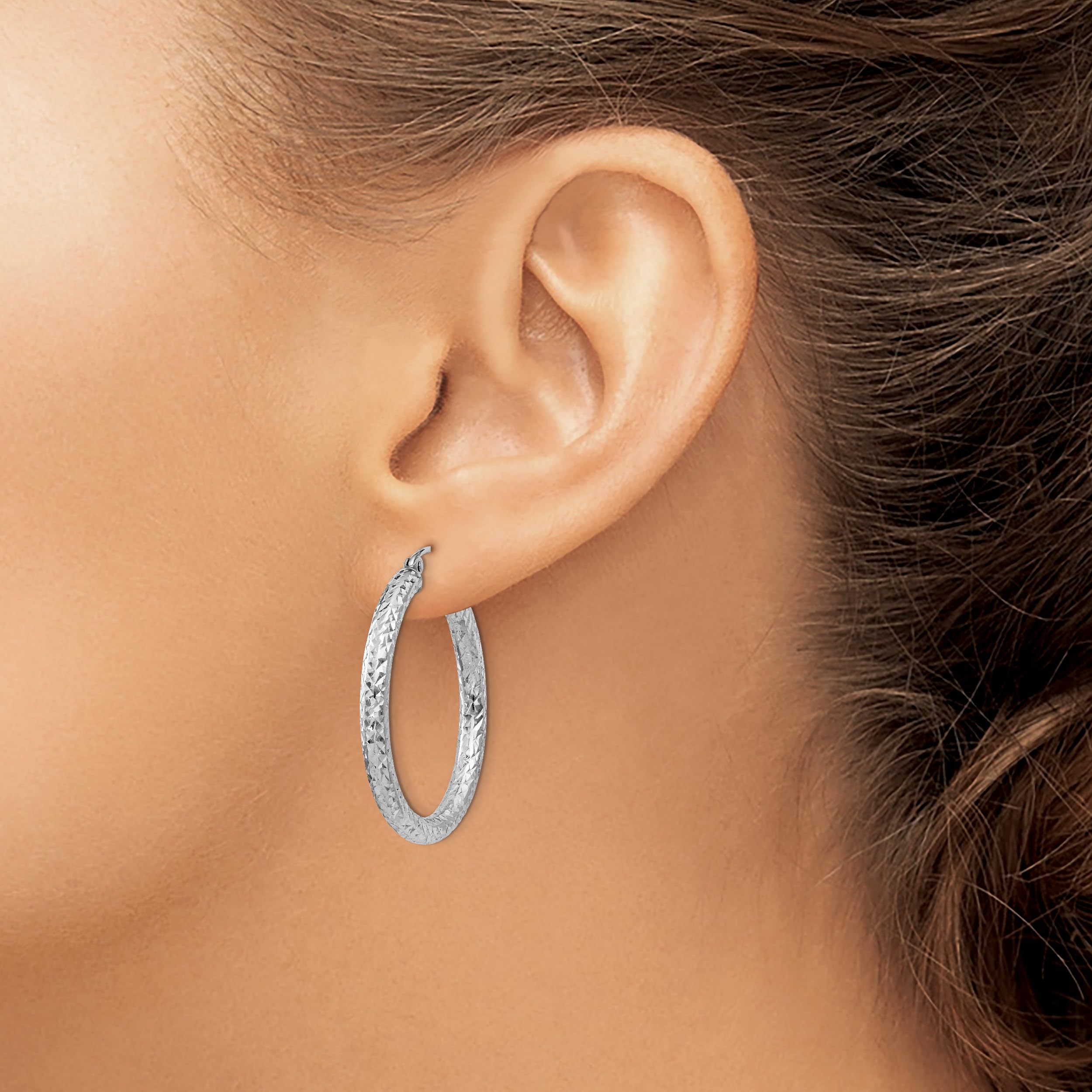 925 Sterling Silver Medium Hoop Earrings for Women - Hypoallergenic Dainty Everyday Jewelry - Perfect for Work, Date Night & Gifting
