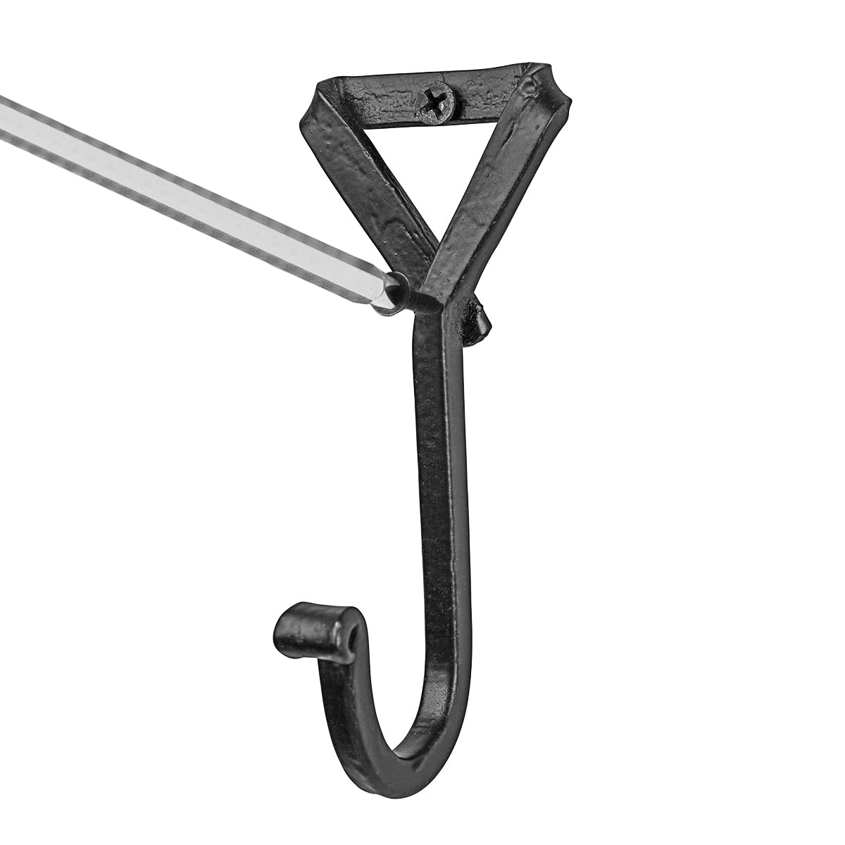 Handmade Wrought Iron Coat Hook - Heavy Duty Forged Metal Wall Hanger for Coats, Jackets, Hats, Towels & Scarves | Rustic Colonial Home Decor | Perfect for Entryway, Mudroom, Bathroom & Bedroom Organization