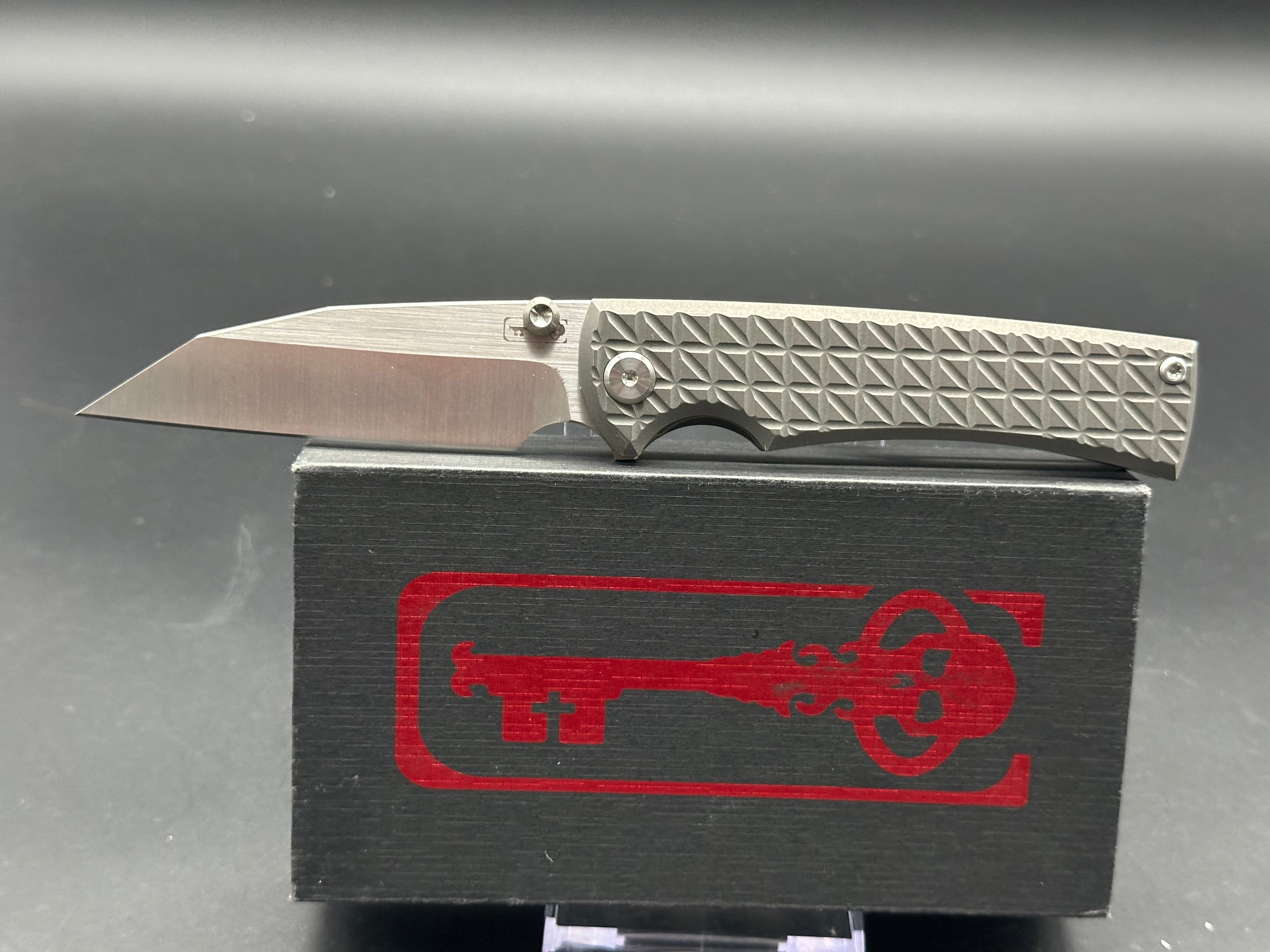 Chaves Sangre Street Folding Knife - Titanium Thumb Studs, Flipper Delete | EDC, Outdoor, Tactical & Everyday Carry Knife for Enthusiasts