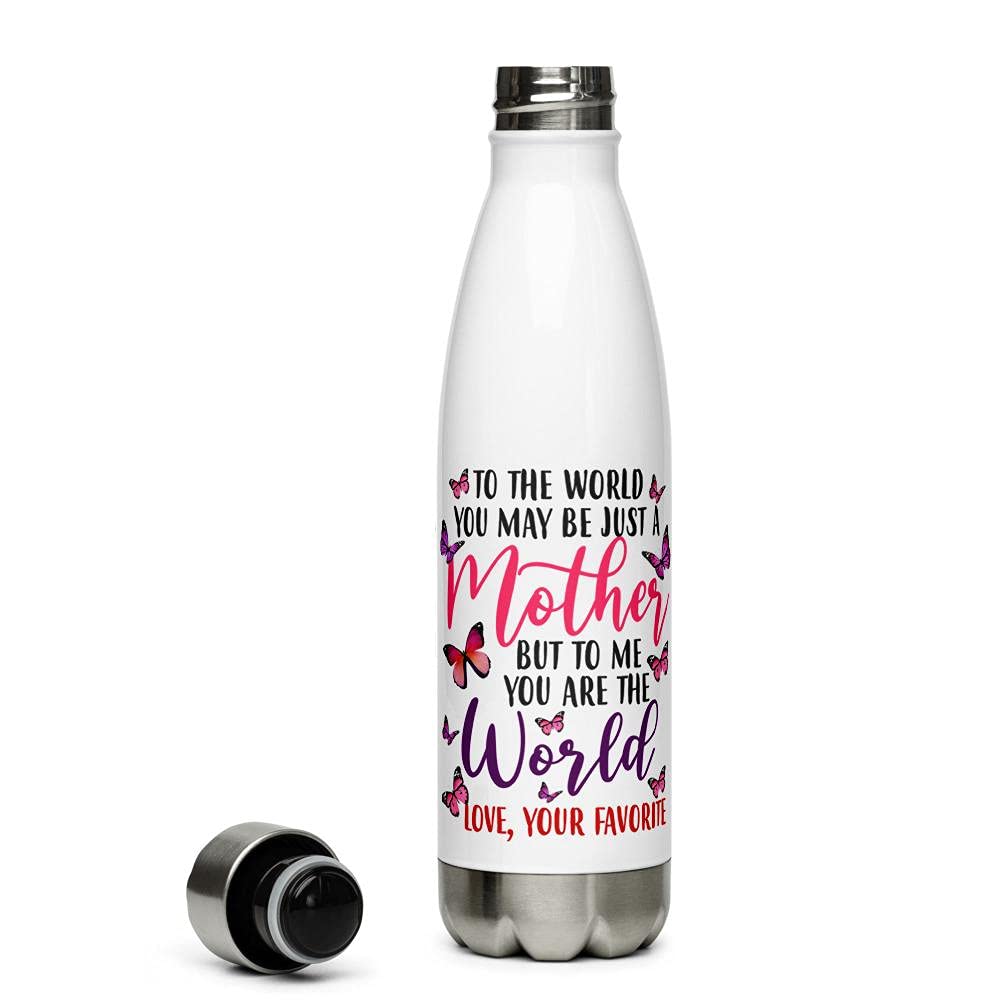 Stainless Steel Insulated Water Bottle for Mom - 17 oz Double-Walled Keeps Drinks Hot/Cold - Best Mother's Day Gift for Her - Perfect for Workouts, Hiking & Everyday Use