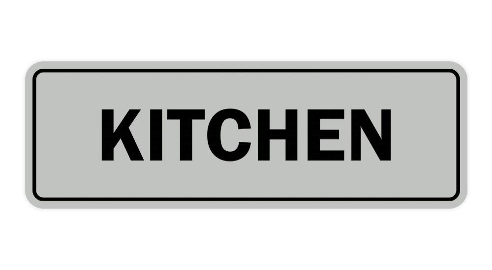 ByLITA Standard Kitchen Sign in Light Gray - Medium Size for Farmhouse Decor, Rustic Home Signage & Wall Art