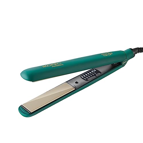 Ikonic S3+ Professional Hair Straightener with Floating Ceramic Plates & Negative Ion Technology - Emerald Collection Limited Edition | Salon-Quality Styling for Smooth, Frizz-Free Hair at Home or Travel