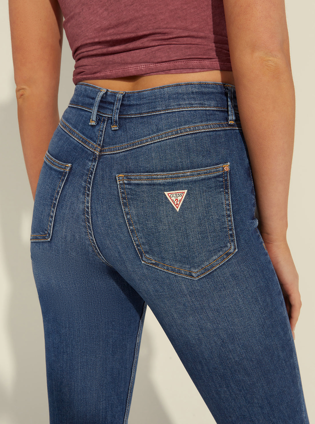 High Rise Skinny Denim Jeans for Women - Carrie Mid Wash Stretch Jeans - Perfect for Casual Wear, Office & Night Out