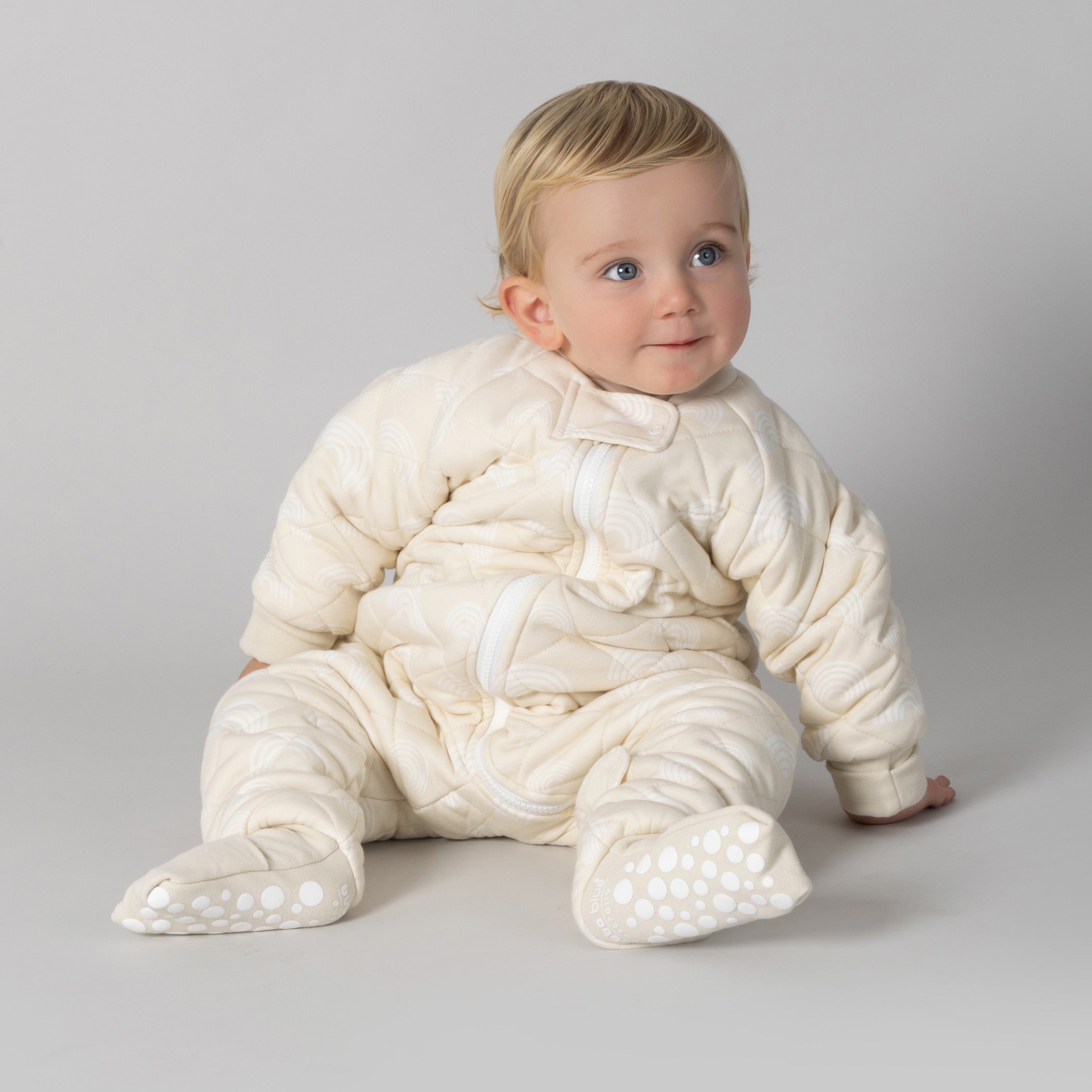 Nordic 2.5 TOG & 3.5 TOG Baby Sleep Suit and Convertible Sleep Bag Bundle - Sand Color - Perfect for Newborns and Toddlers in All Seasons