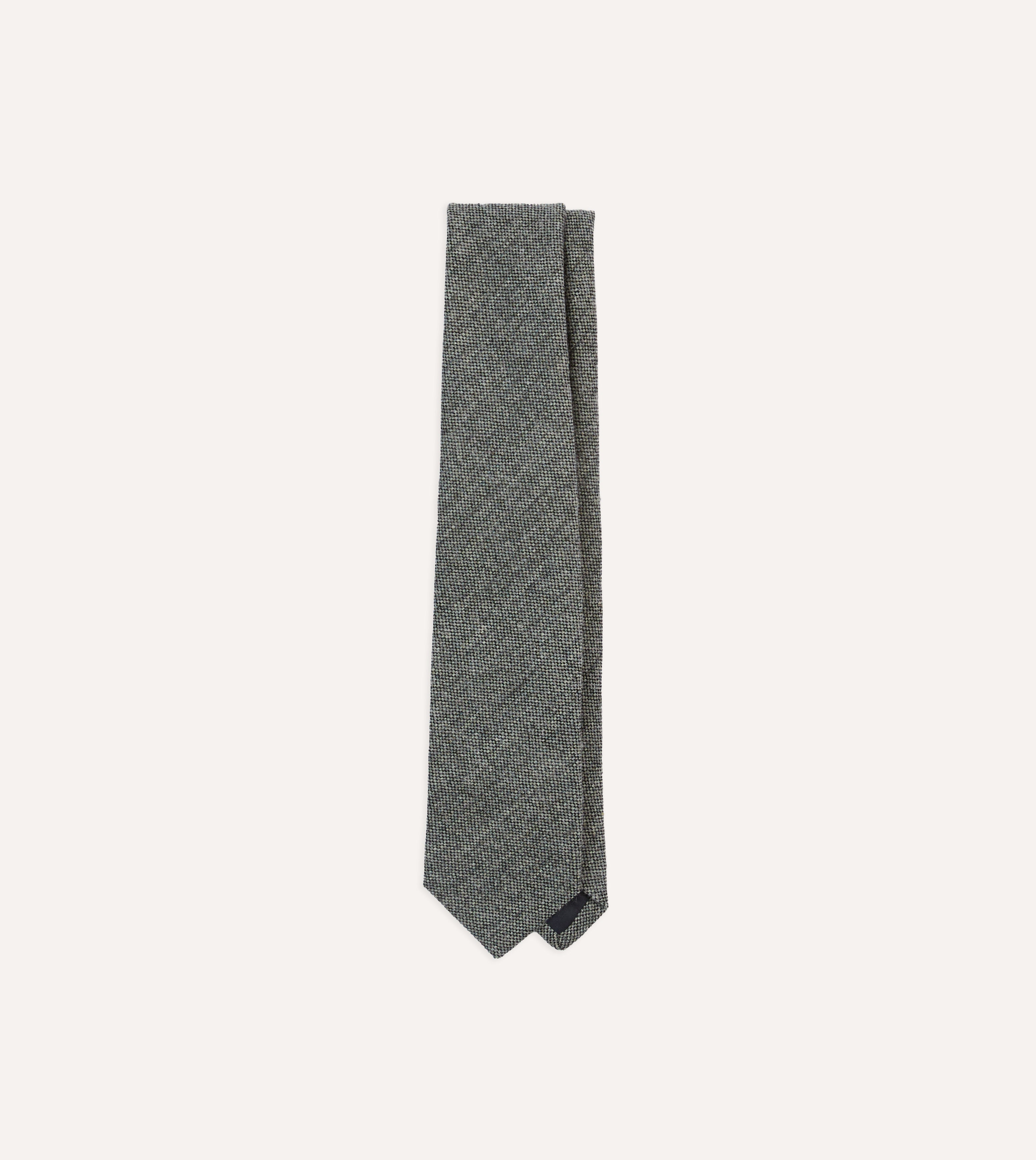 Premium Grey Shetland Wool Tipped Necktie for Men - Classic Business & Formal Wear Accessory for Weddings, Office & Special Occasions