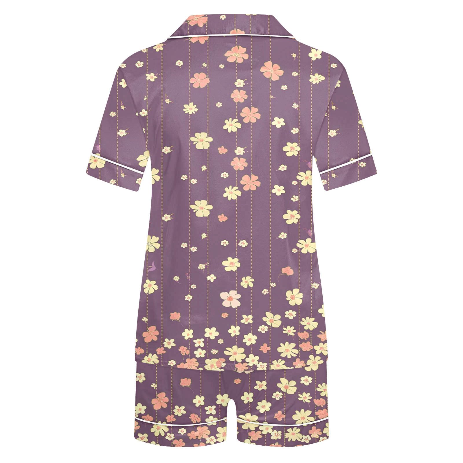 Women's Soft Short Sleeve Lounge Sets with Pockets - Summer Button Down PJ Two Piece Matching Outfit for Home, Travel & Relaxation