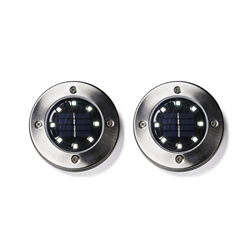 Solar Powered Outdoor Lights - 2 Pack LED Waterproof Garden Landscape Spike Lights for Yard, Driveway, Lawn, Pathway, Walkway & Patio (Warm White) | Perfect for Nighttime Safety & Backyard Decoration
