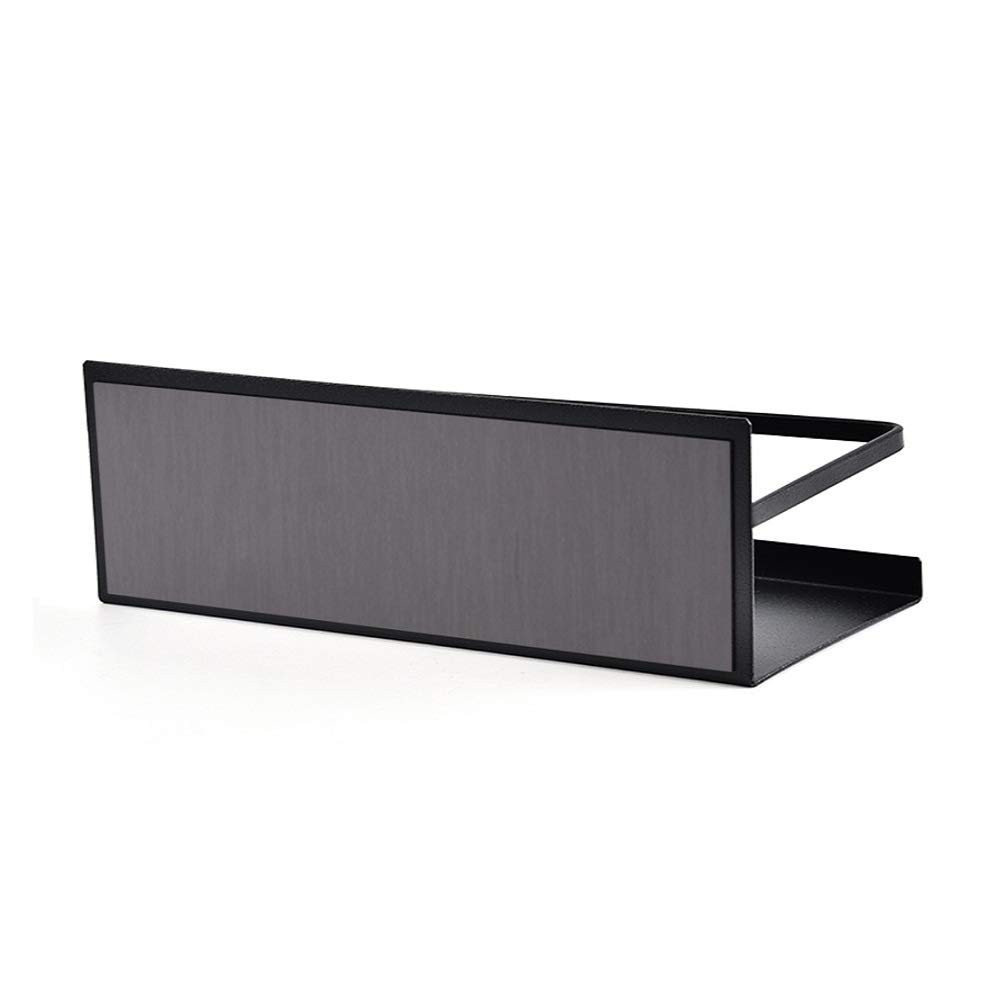 Magnetic Refrigerator Spice Rack Organizer - Single Tier Black Spice Storage Shelf for Kitchen, Pantry & Small Space Organization | Perfect for Fridge, Freezer & Metal Surfaces