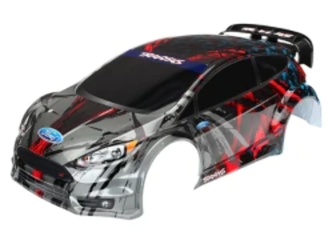 Traxxas 7416 Painted Ford Fiesta ST Rally Body - 1/10 Scale RC Car Replacement Shell - High Detail Rally Racing Decals - Perfect for Off-Road RC Enthusiasts & Competitive Racing