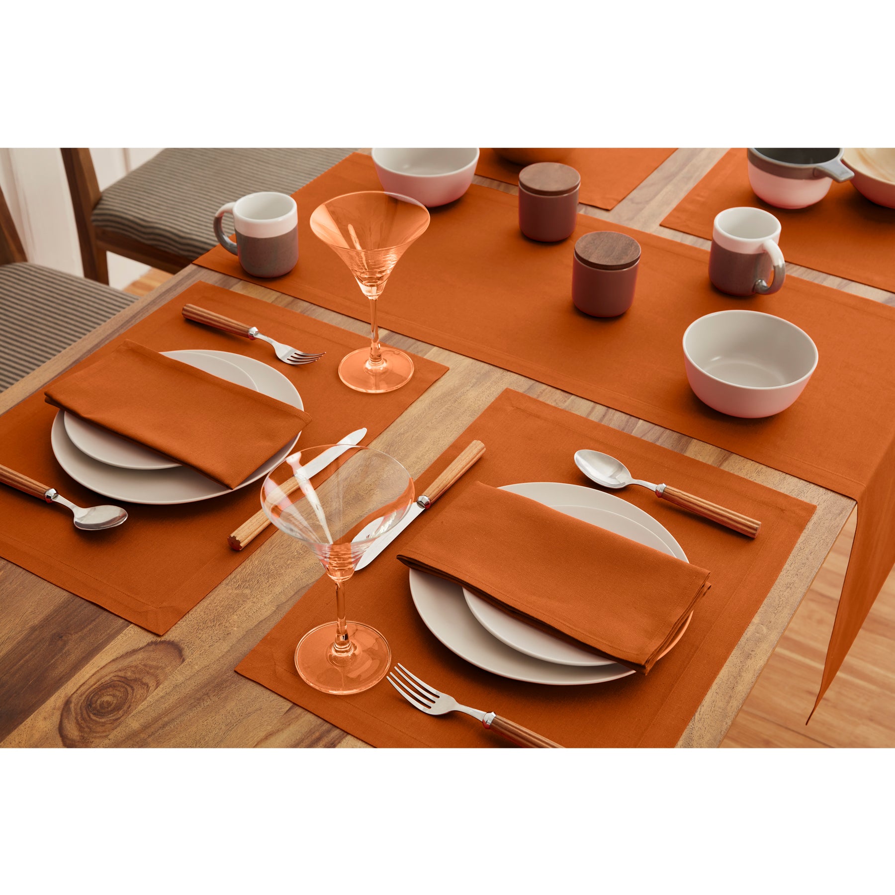 Premium Dru Cotton Linen Table Runner - Elegant Dining Table Decor for Weddings, Parties & Home Decor - Washable & Wrinkle-Resistant