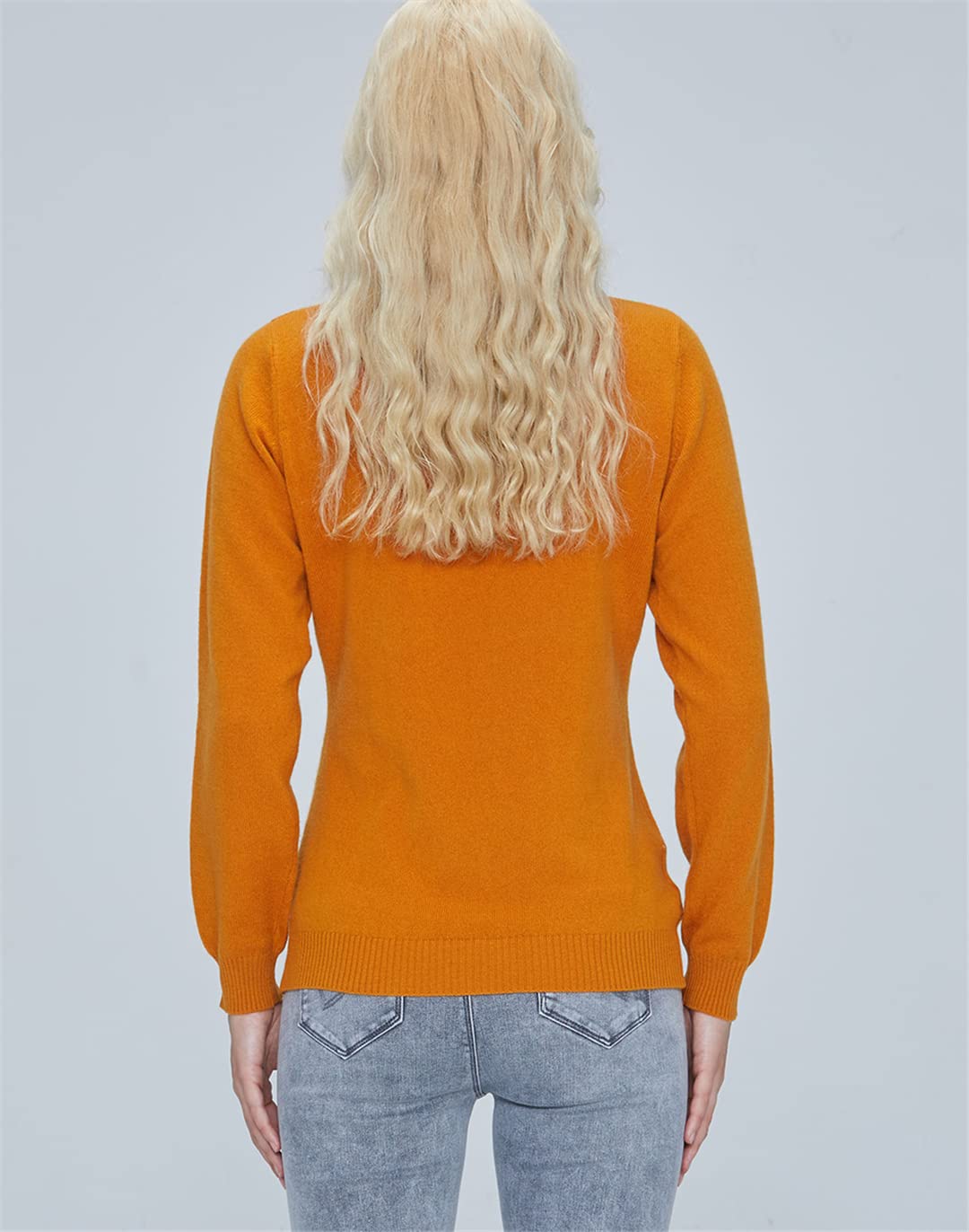 100% Merino Wool Women's V-Neck Sweater - Soft & Warm Knitted Pullover for Autumn Winter - Cozy Cashmere-Like Jumper for Women | Perfect for Office, Travel & Casual Outfits