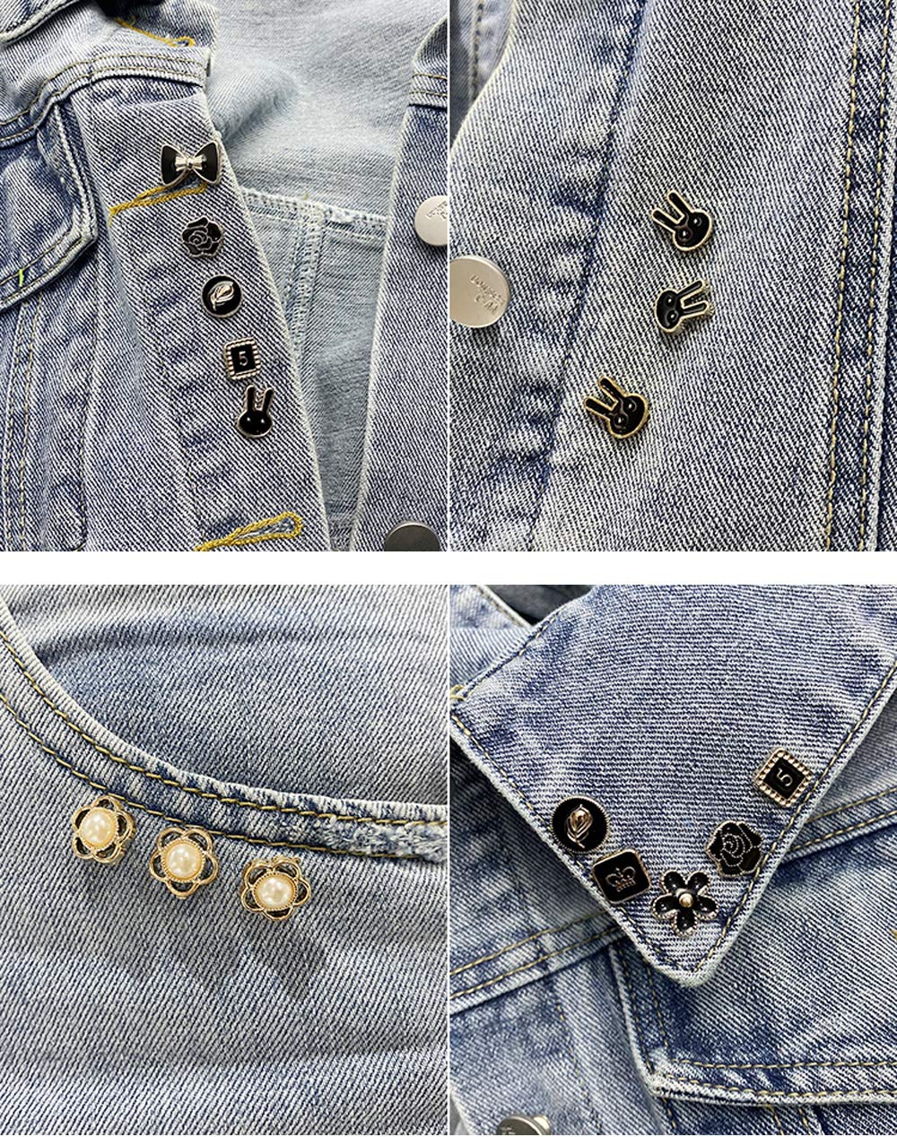 20Pcs Women's Shirt Brooch Pins - Elegant Enamel Safety Lapel Pins, Sweater Clips for Coat Dress Decoration | Perfect for Office Wear, Weddings & Formal Outfits