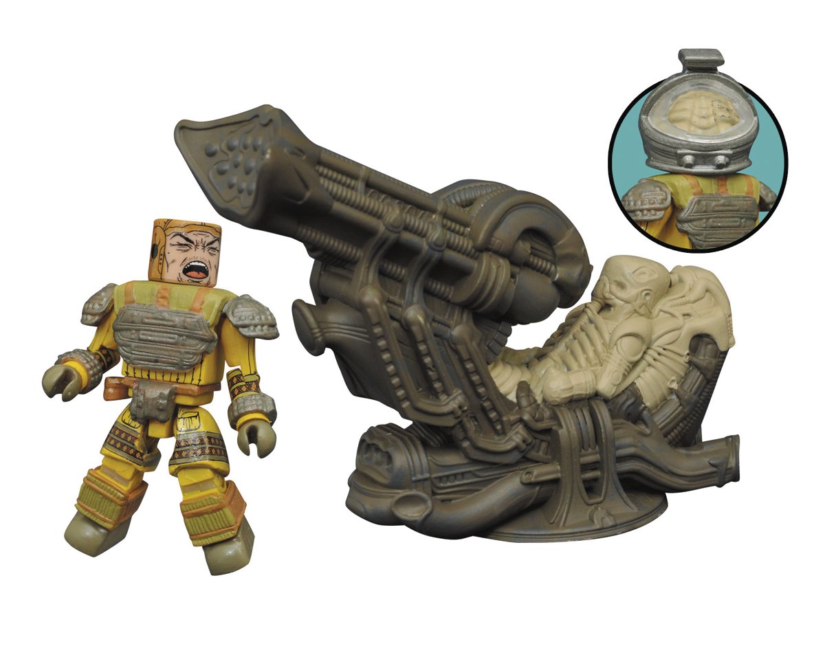 Diamond Select Toys Aliens Space Jockey Deluxe Minimates Action Figure Set - Collectible Sci-Fi Movie Merchandise for Display & Play