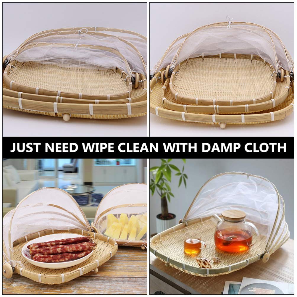Versatile Handmade Bamboo Bread Basket - Kitchen Utensil for Bread, Fruits & Storage | Eco-Friendly Household Organizer for Countertop, Dining Table & Pantry