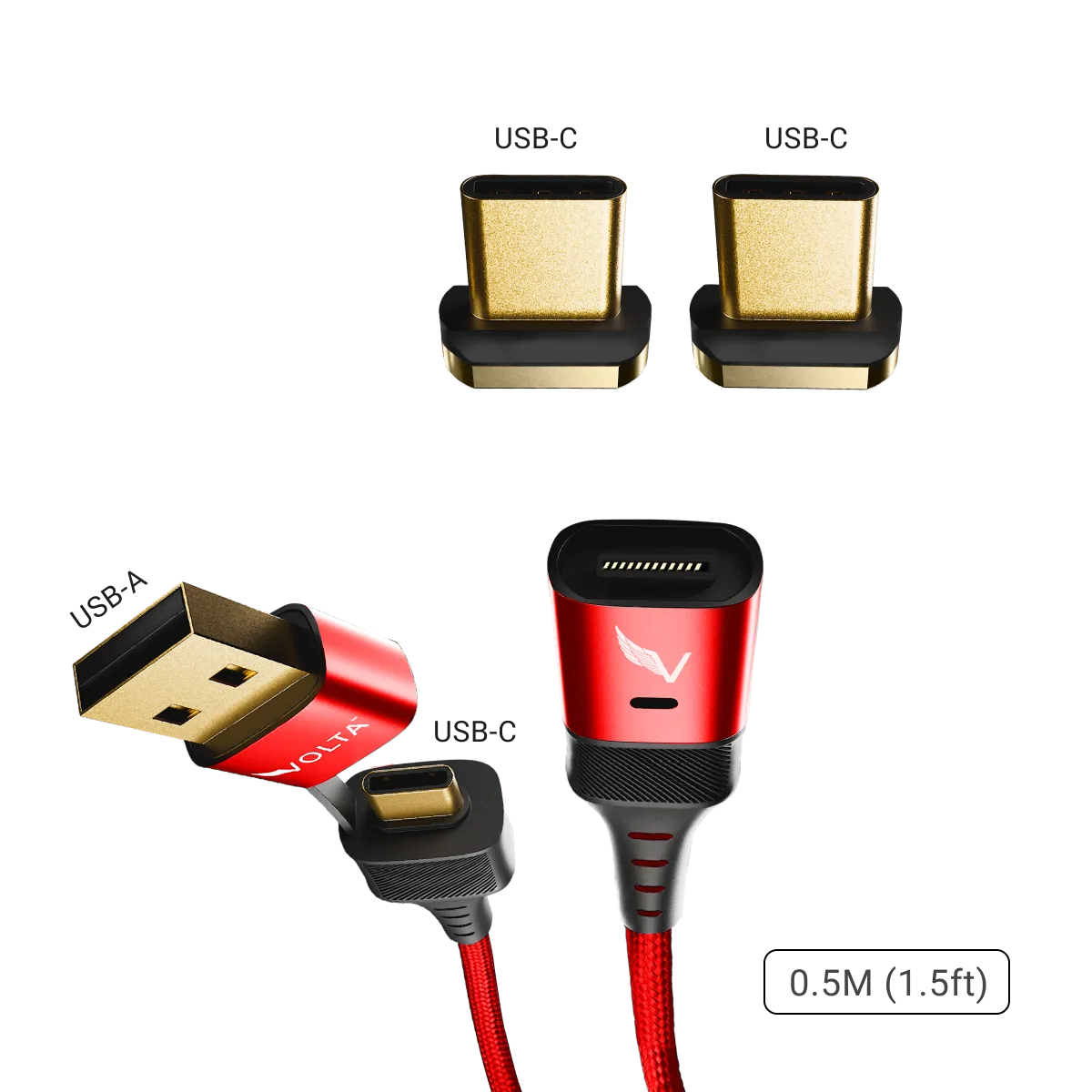 Volta MAX 240W USB-C Magnetic Charging Cable - Fast Charging for iPhone 15, MacBook, iPad, Samsung Galaxy | Perfect for Home, Office & Travel